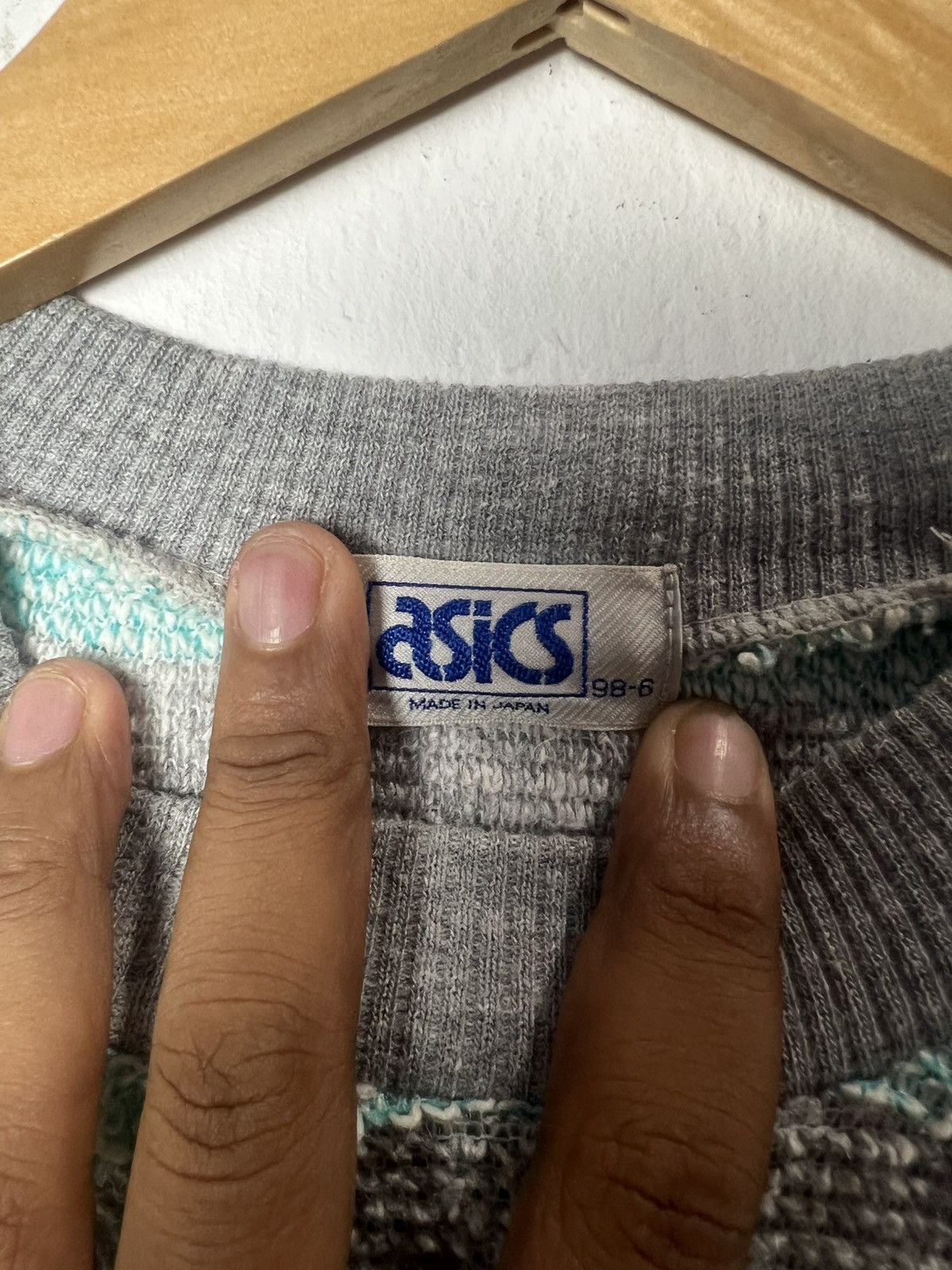 Japanese Brand Vintage Asics Crewneck Striped Japan Made Sweatshirt Size US L / EU 52-54 / 3 - 15 Thumbnail
