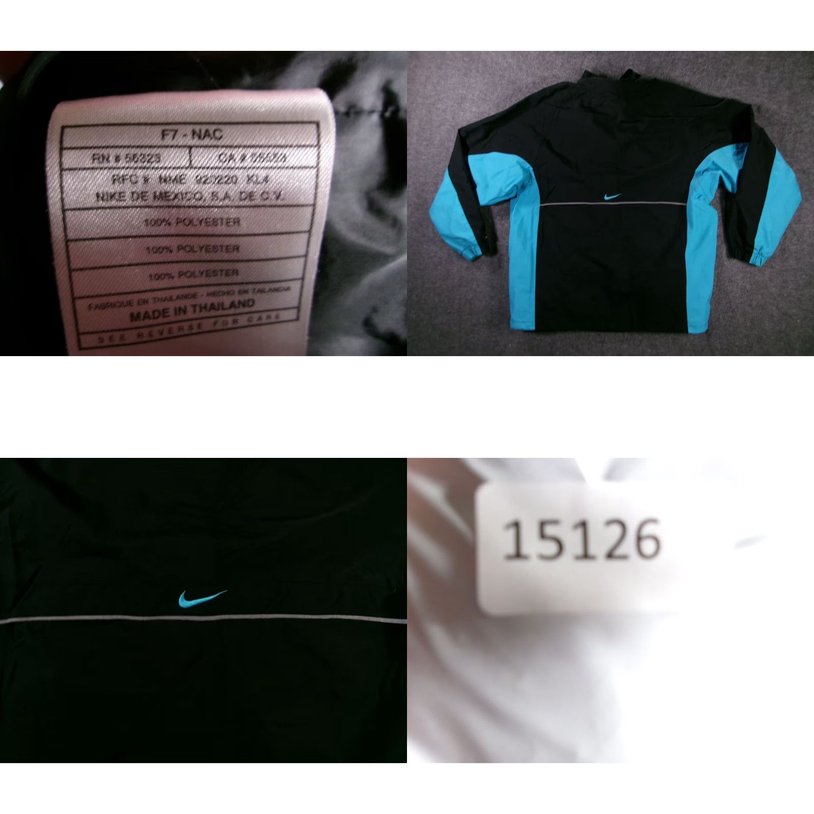 Nike VINTAGE Nike Storm-FIT Jacket Women L Water Resistant Black Teal Reflective Windbreaker Size L / US 10 / IT 46 - 9 Thumbnail