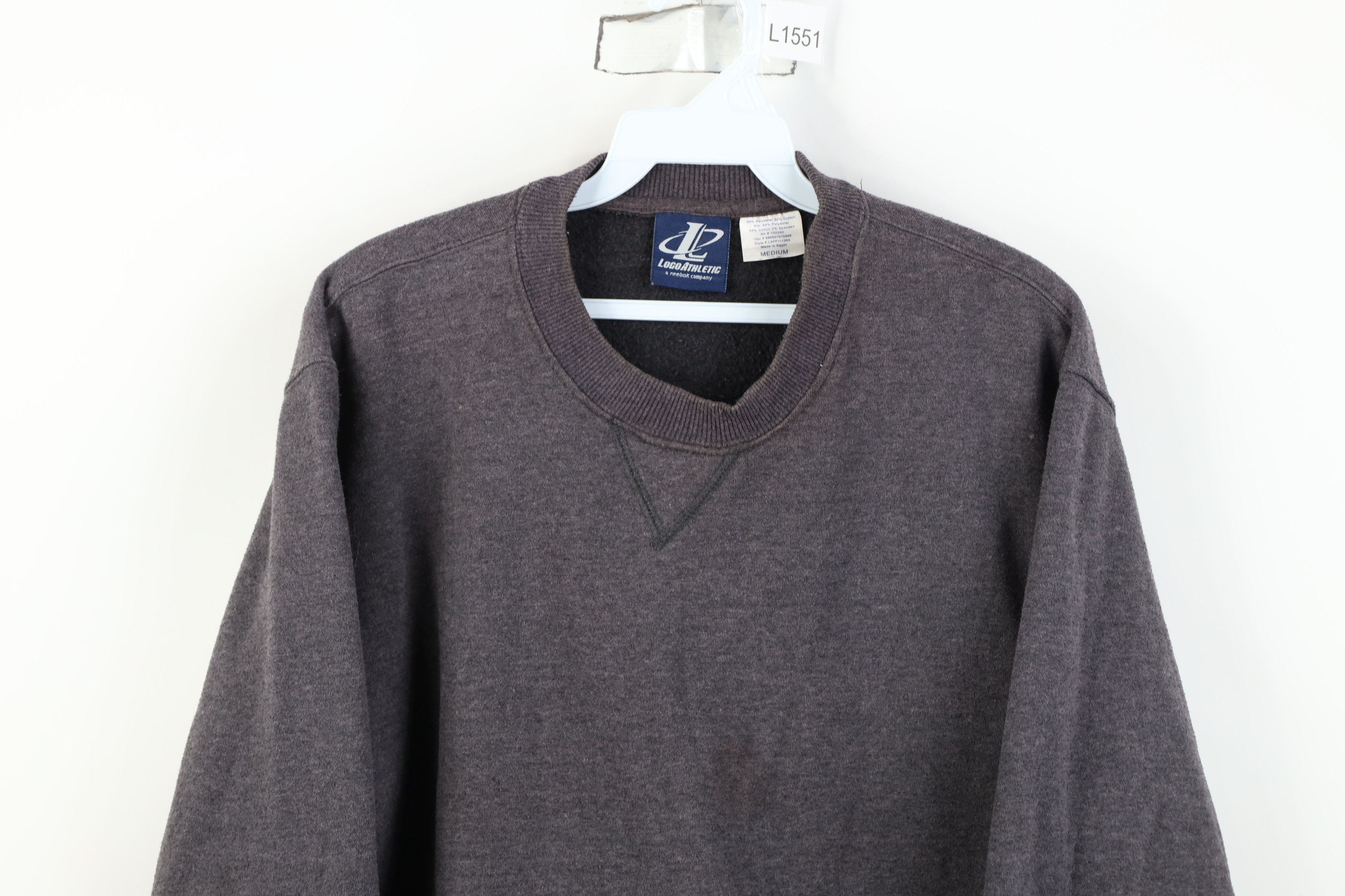 Vintage Vintage 90s Streetwear Crewneck Sweatshirt Charcoal Gray Size US M / EU 48-50 / 2 - 2 Thumbnail