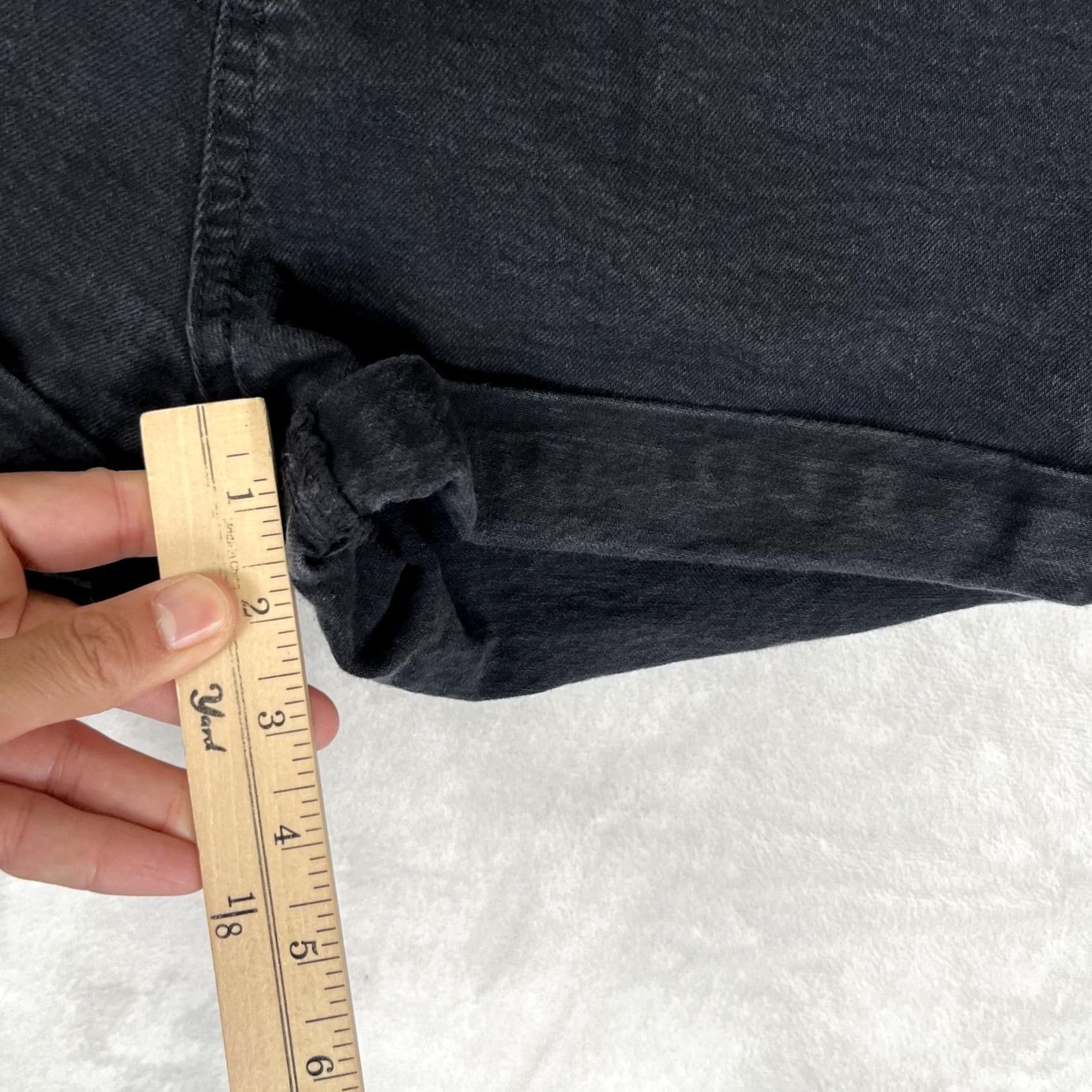 Cotton On Cotton On Shorts Womens 6 Black High Rise Mom Denim Cuffed Stretch Casual Size 28" / US 6 / IT 42 - 2 Thumbnail
