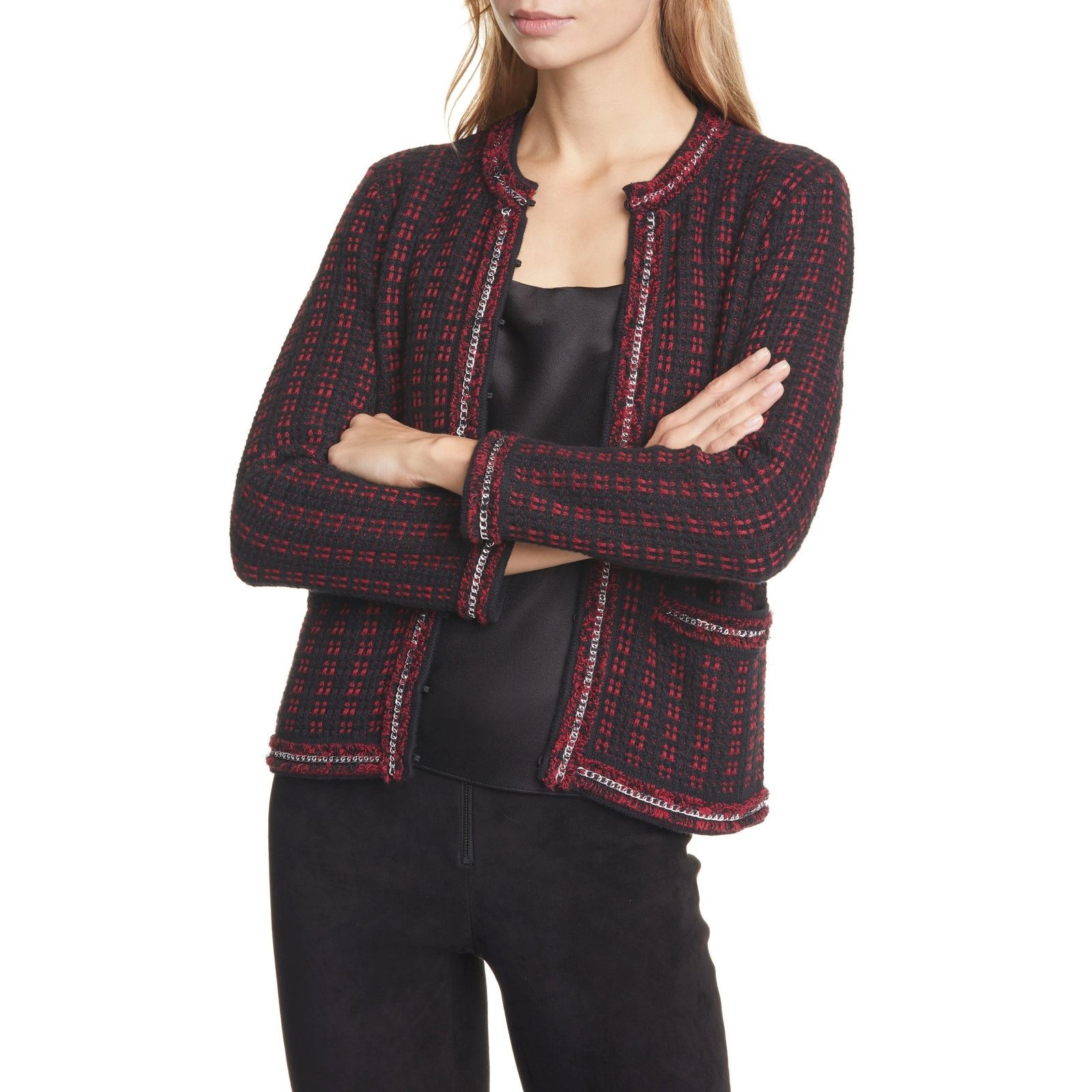 Alice + Olivia Alice + Olivia Georgia Embellished Sweater Jacket Size M / US 6-8 / IT 42-44 - 1 Thumbnail