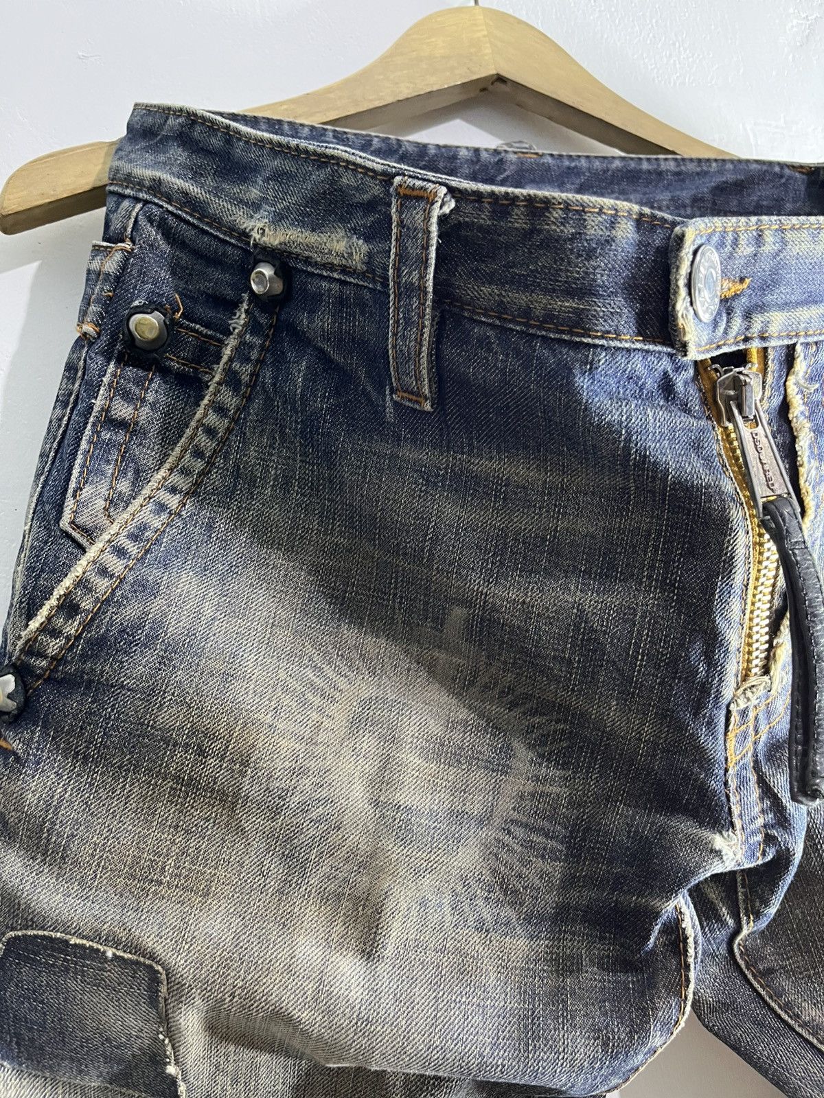 Dsquared2 Rare FW05 distressed mudwash hope jesus studed jeans Size US 32 / EU 48 - 7 Thumbnail