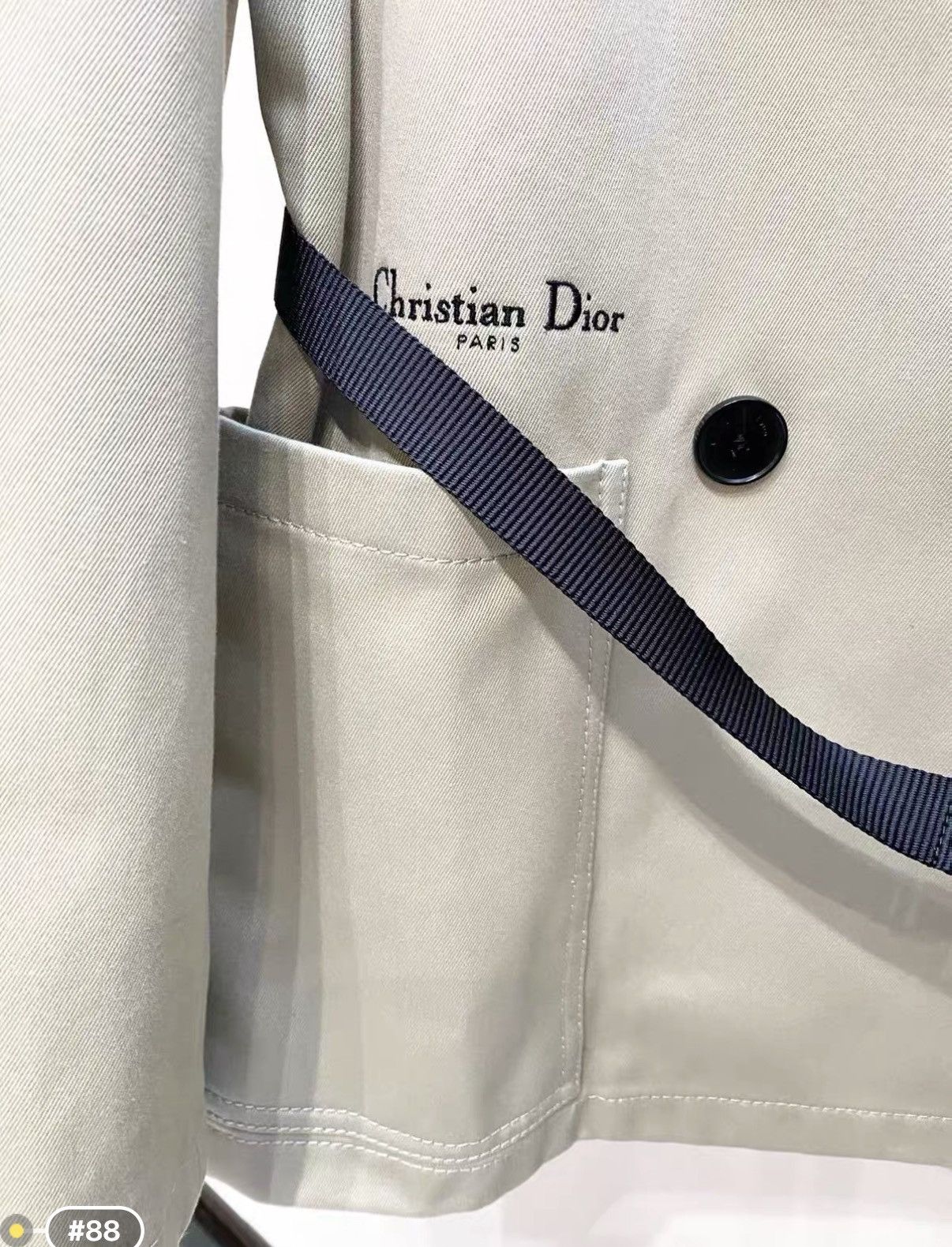 Dior Dior F40 Khaki Double-Breasted Blazer Coat with Belt J33 Size S / US 4 / IT 40 - 6 Thumbnail