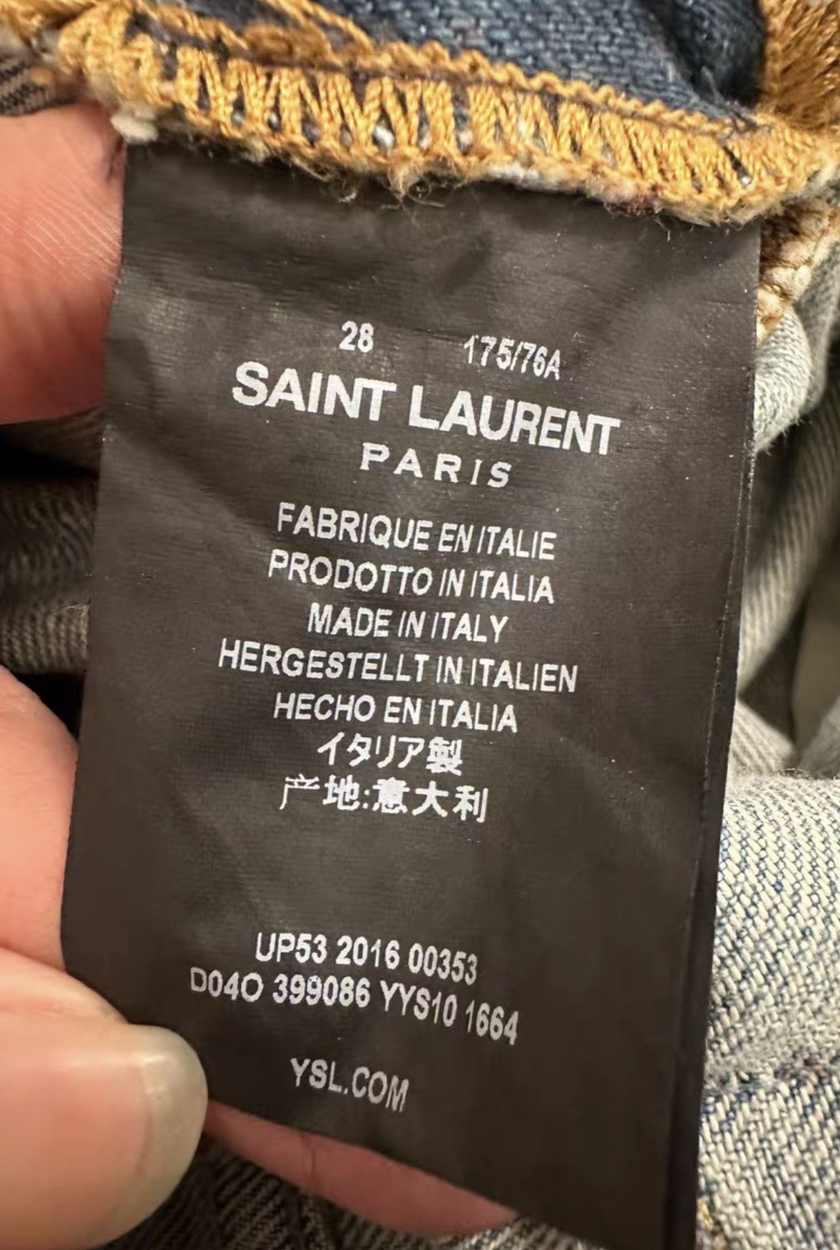 Saint Laurent Paris Saint Laurent SLP 2017SS D02 Double Knee Slashed Jeans Size US 29 - 4 Thumbnail