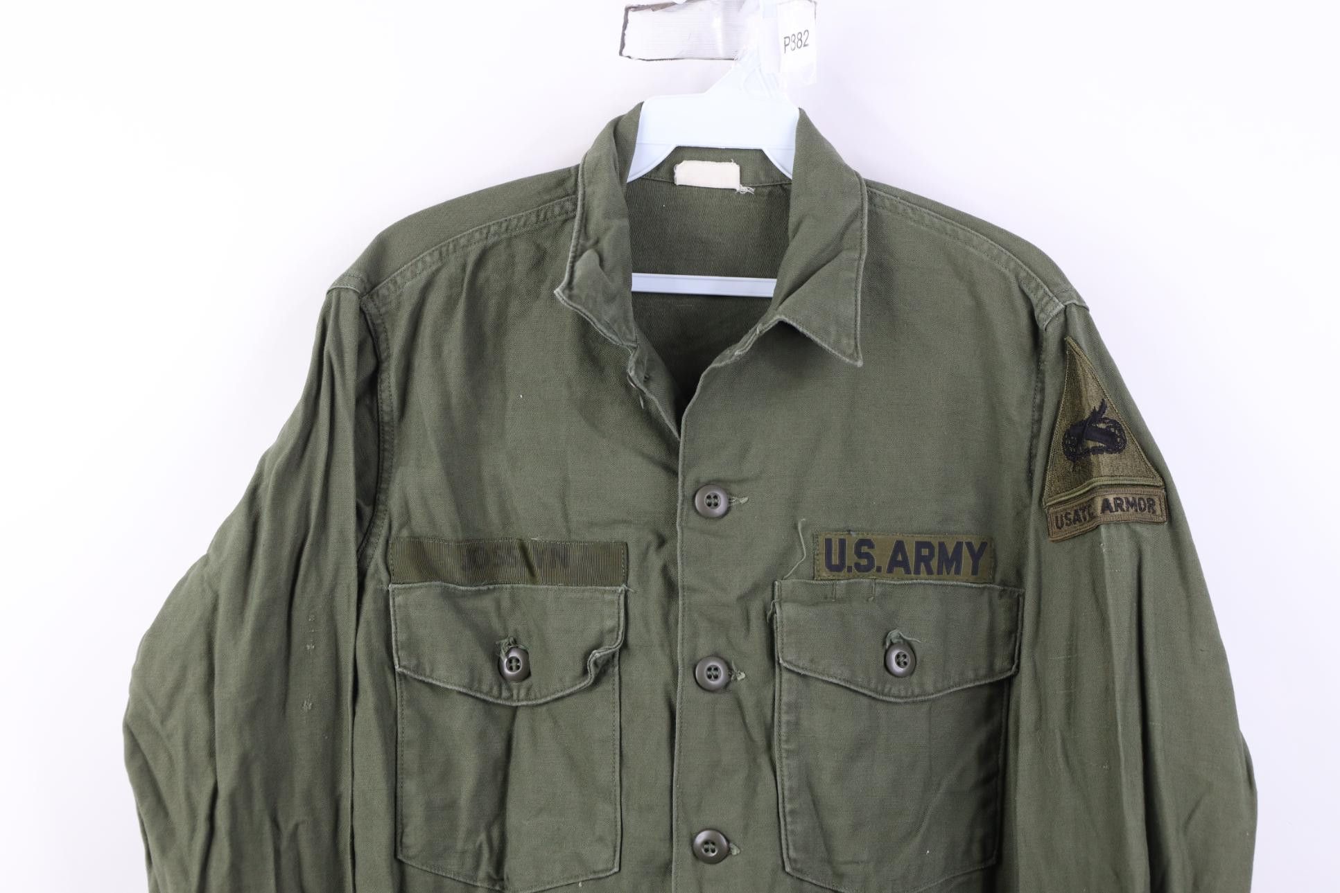 Vintage Vintage 60s Vietnam War Sateen Cotton OG 107 Shirt Jacket Size US M / EU 48-50 / 2 - 2 Thumbnail