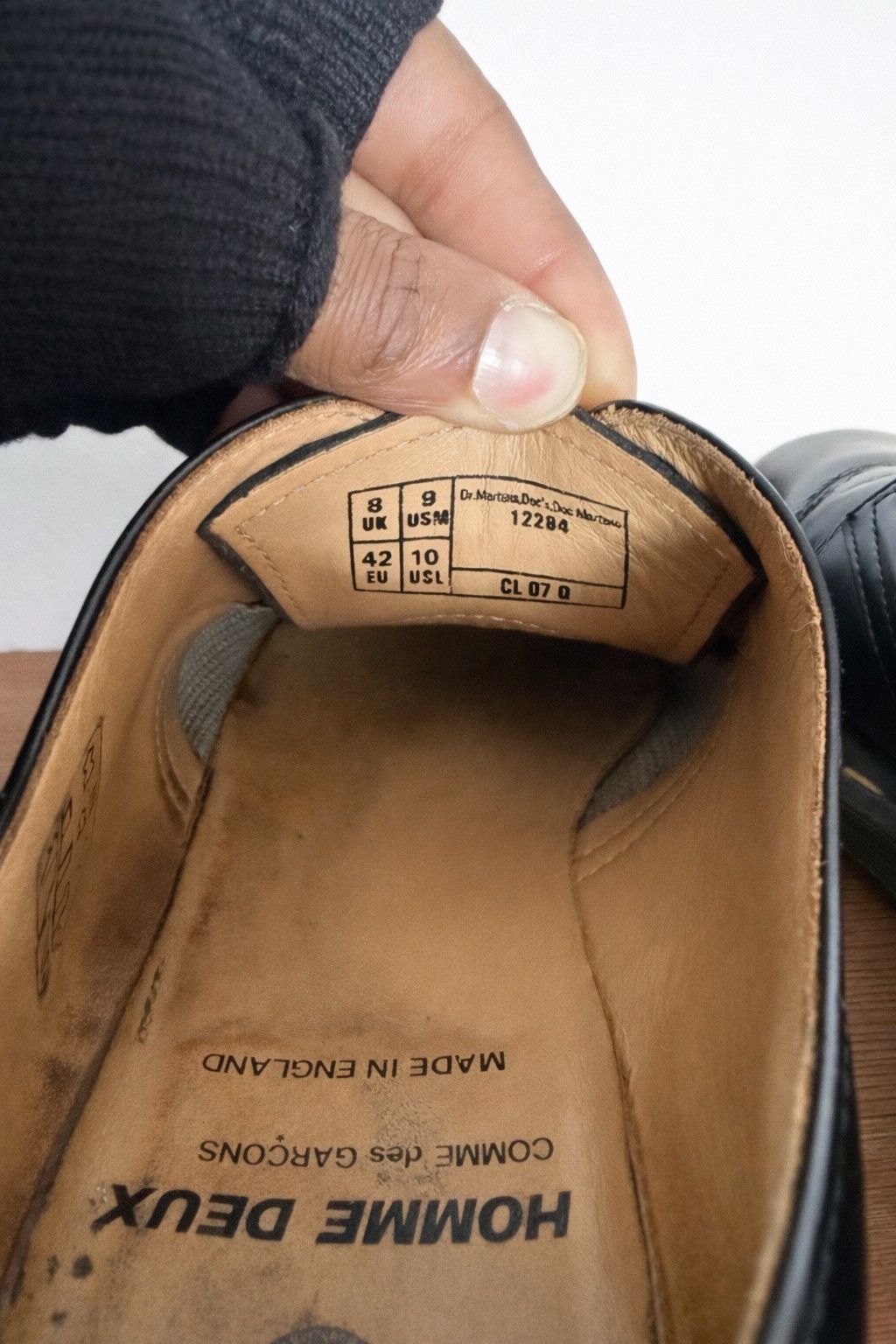 Comme des Garcons Homme Deux × Dr. Martens Comme Des Garçons Doc Marten 1461 Made in England Black Size US 9 / EU 42 - 10 Thumbnail