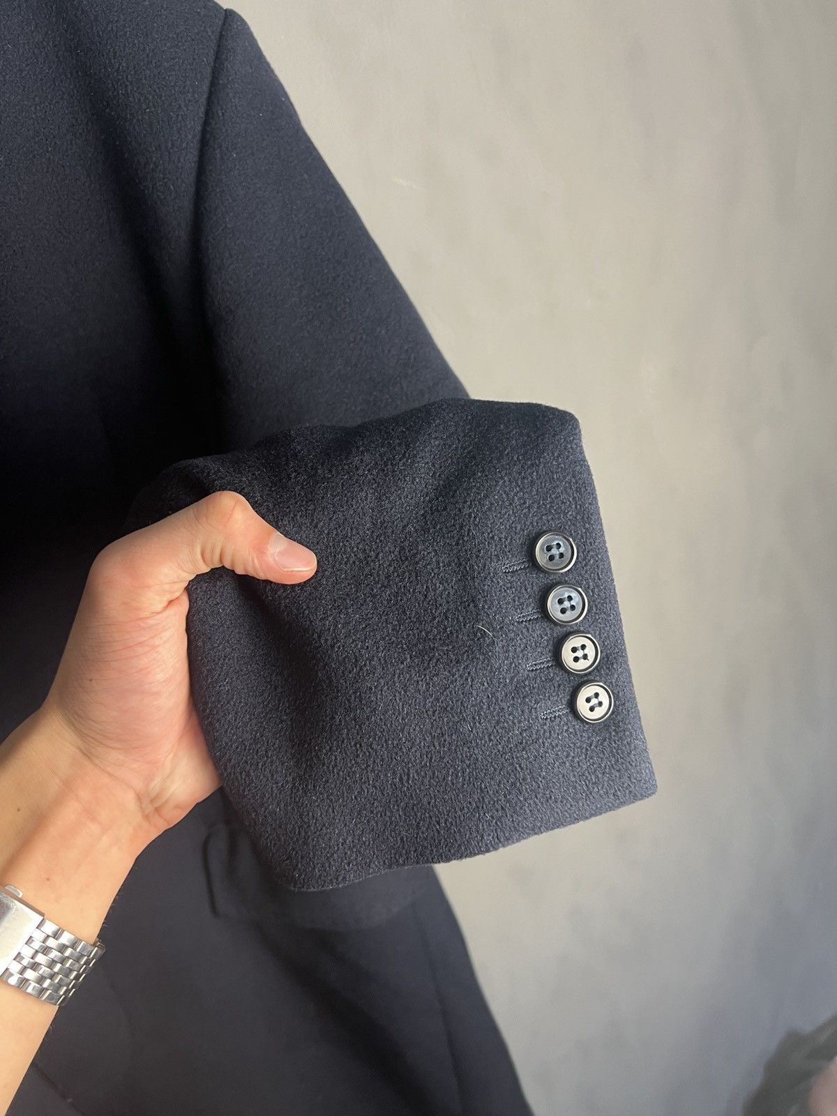 Balmain Balmain Wool Coat Luxury Vintage Jacket Dark Blue Size M Size US M / EU 48-50 / 2 - 3 Thumbnail
