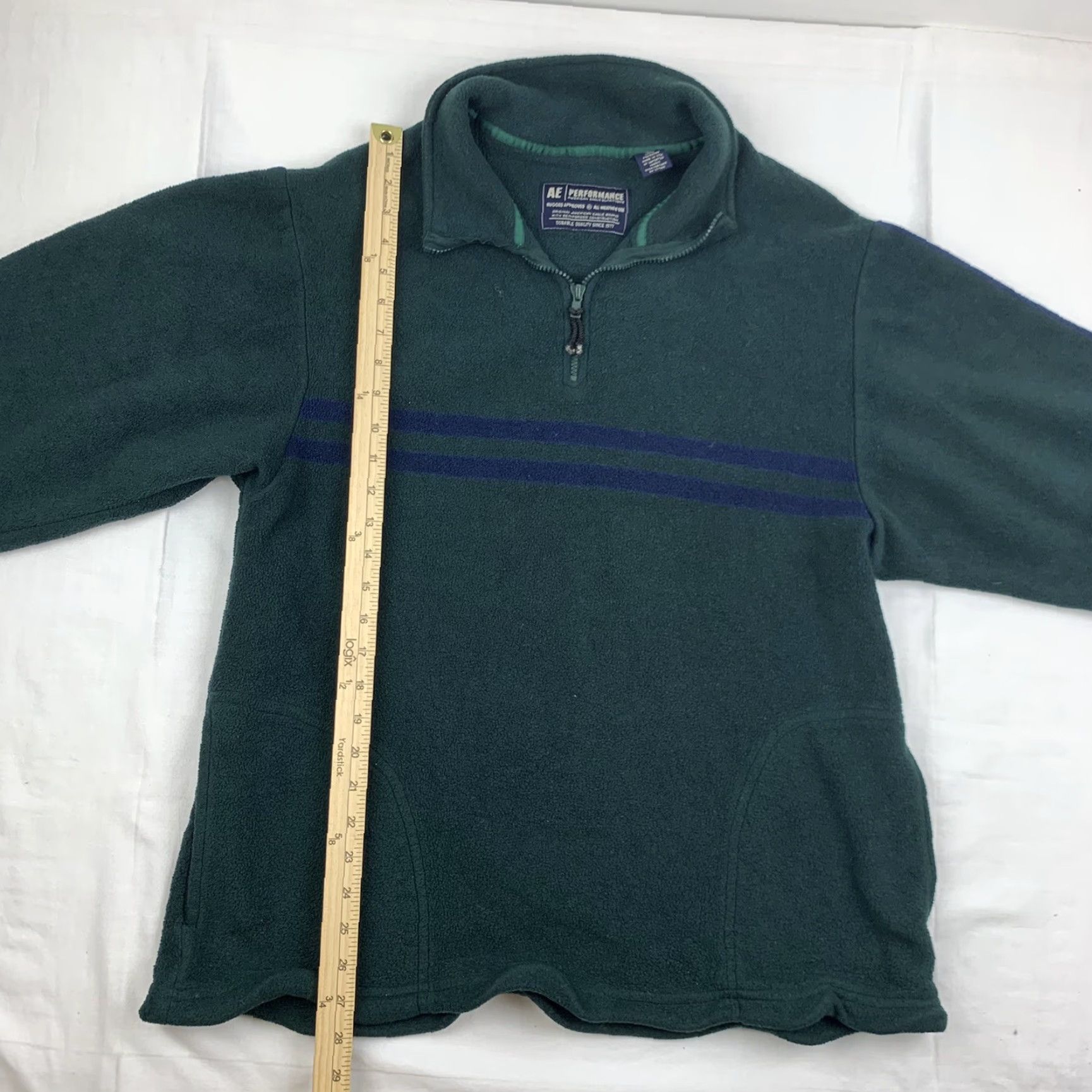 American Eagle Outfitters Vintage American Eagle Fleece Jacket Adult Medium Green Quarter Zip Pullover Y2K Size US M / EU 48-50 / 2 - 6 Thumbnail