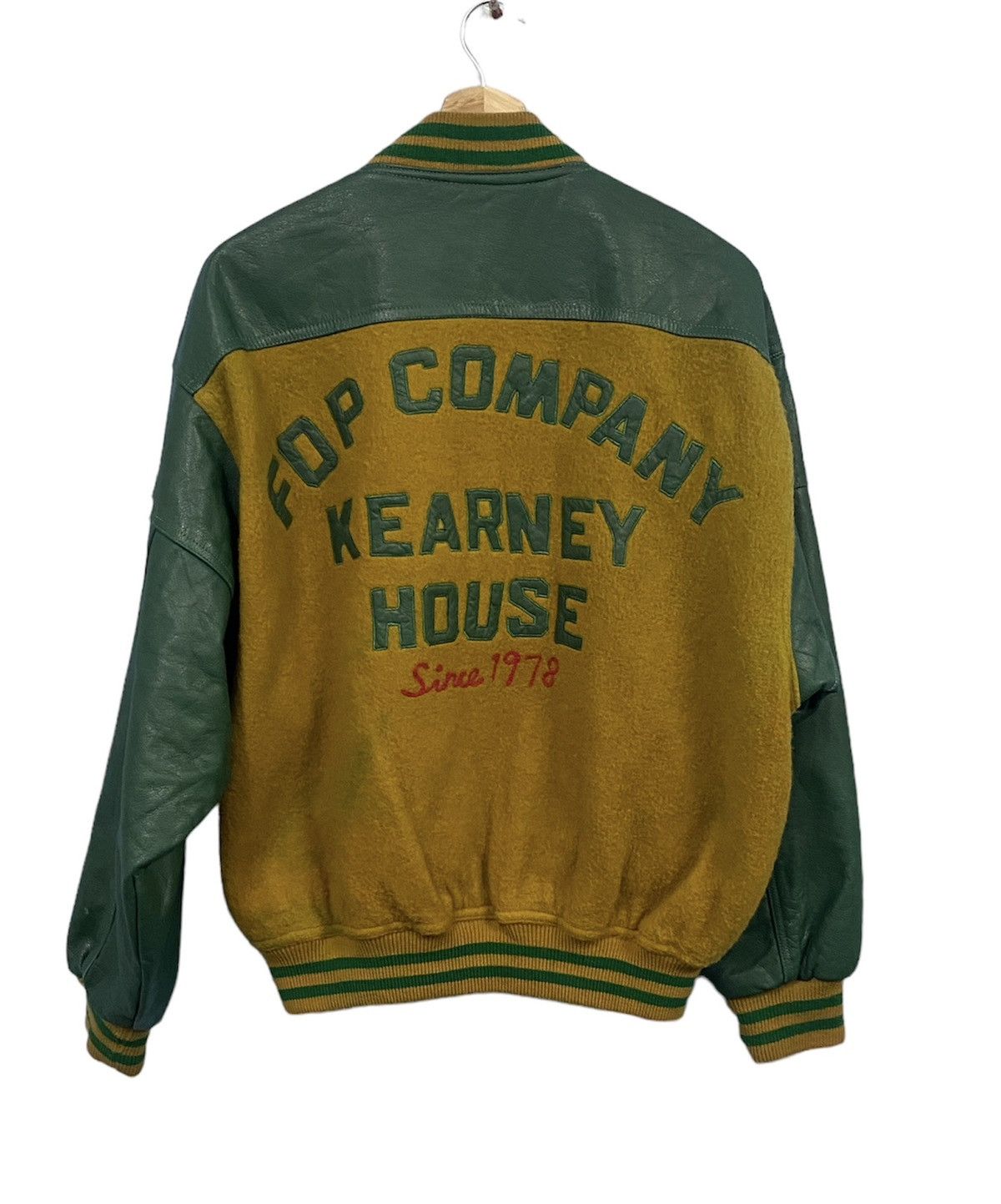 Vintage Vintage Kearney House Varsity Jacket Leather Sleeve Size US L / EU 52-54 / 3 - 1 Thumbnail