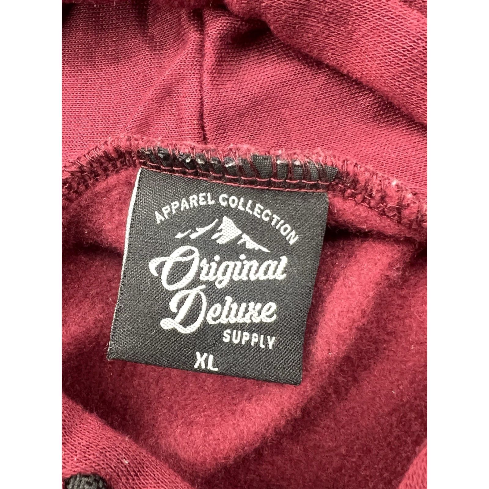 Vintage Original Deluxe Mens Hoodie XL Brown Embroidered 100% Polyester Fleece Pullover Casual Streetwear Hoodie Menswear Christmas2023? Size US XL / EU 56 / 4 - 5 Thumbnail