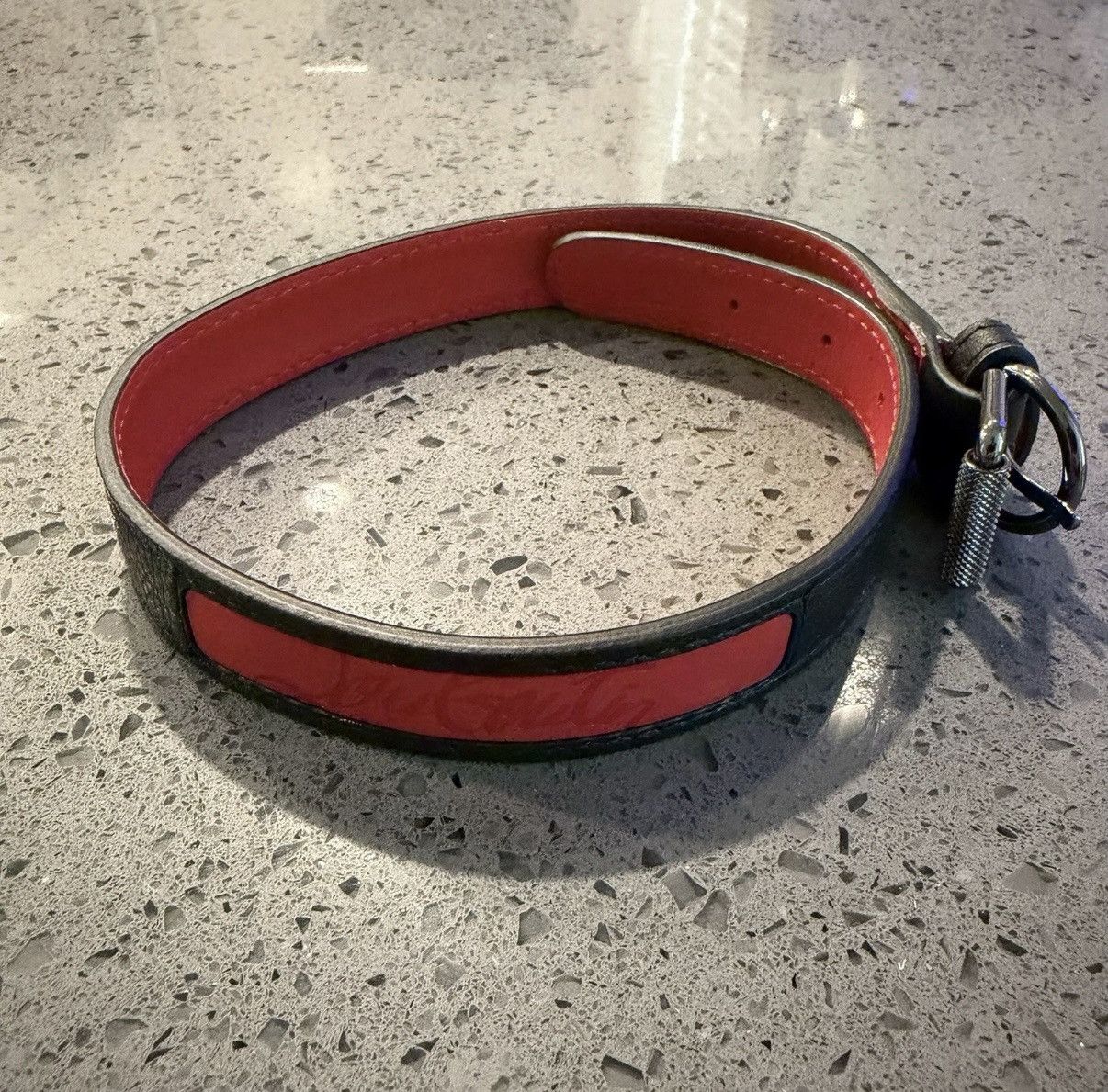 Christian Louboutin Louboutin Loubicollar Leather Dog Collar Black Medium Size ONE SIZE - 3 Thumbnail