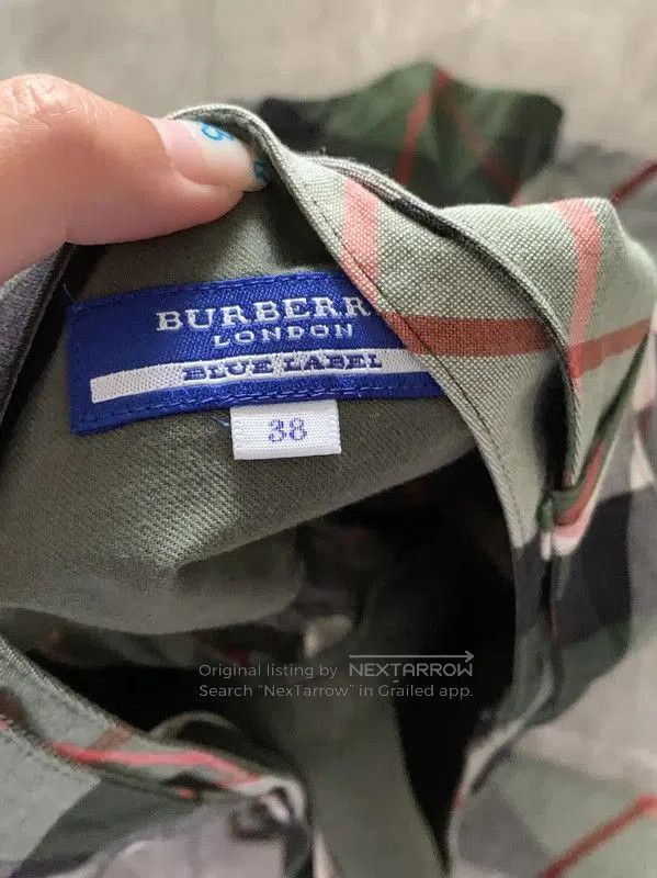 Burberry Burberry Green Cotton Mid-Length Skirt. Size 23" - 4 Thumbnail