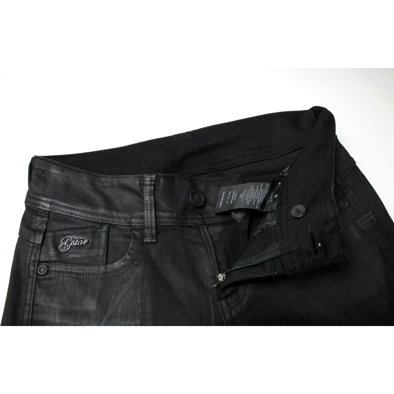 G-Star G-STAR Lynn Skinny Jeans Women's W25/L32 Black Pockets Wax Look Zip Fly Stretch Jeans Size 42" / US 20 - 4 Thumbnail