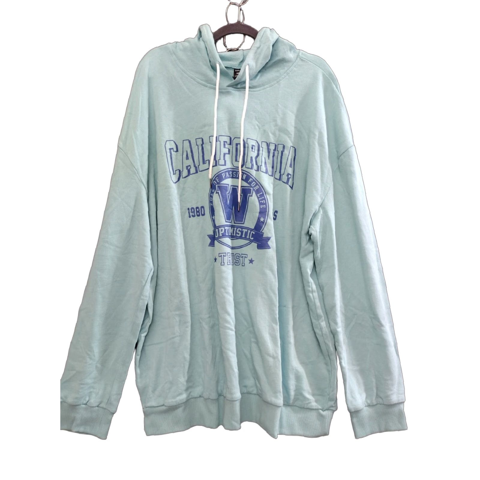 Shein SHEIN California West Coast Sweatshirt Women Blue 5XL California Logo Pullover Crew Neck Long Sleeve Solid All Seasons 5XL Womens Sweatshirt Size XXL / US 16-18 / IT 52-54 - 1 Thumbnail
