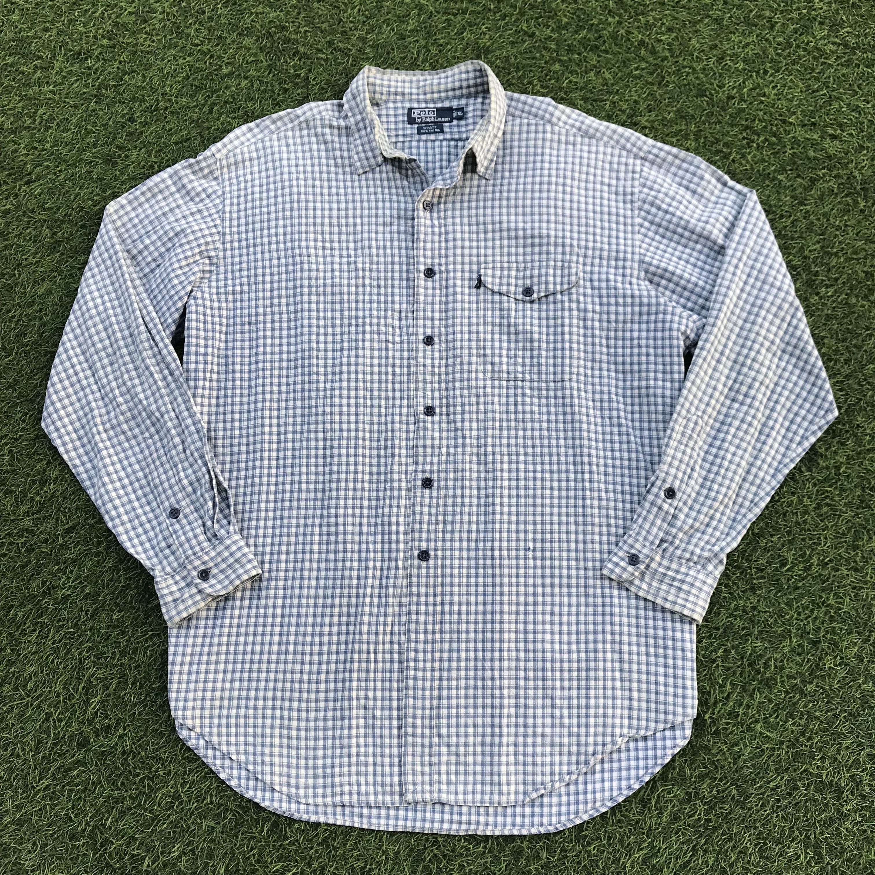 Polo Ralph Lauren × Vintage Vintage archive Polo ralph lauren Wyatt shirt checkered Size US XL / EU 56 / 4 - 14 Thumbnail