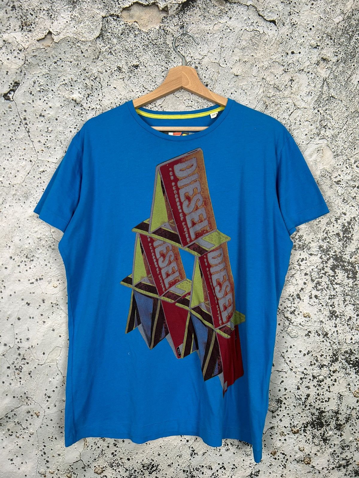 Diesel Vintage Diesel Y2K 00s Graphic Tee Cards Retro Hype Size US XL / EU 56 / 4 - 1 Thumbnail