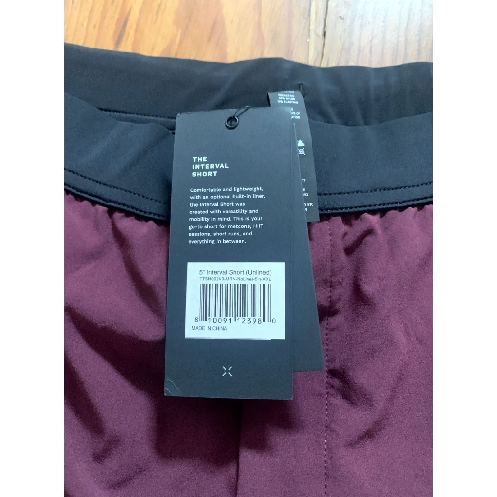 Ten Thousand Shorts Men 2XL Maroon 5 In Interval Unliner Active Workout in Brown, Men's (Size 39) — image 2 of 5
