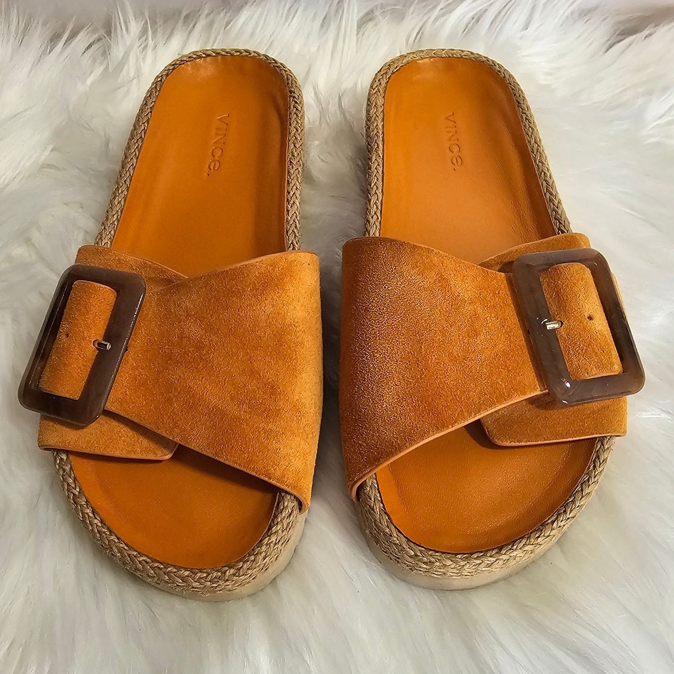 Vince VINCE Tortoise Buckle Espadrille Grant Slides Sandals 6 Size US 6 / IT 36 - 2 Thumbnail