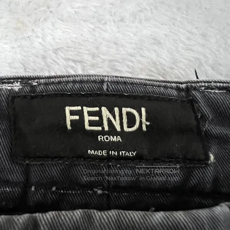 Fendi Fendi Black Washed Straight Pants Size US 32 / EU 48 - 3 Thumbnail