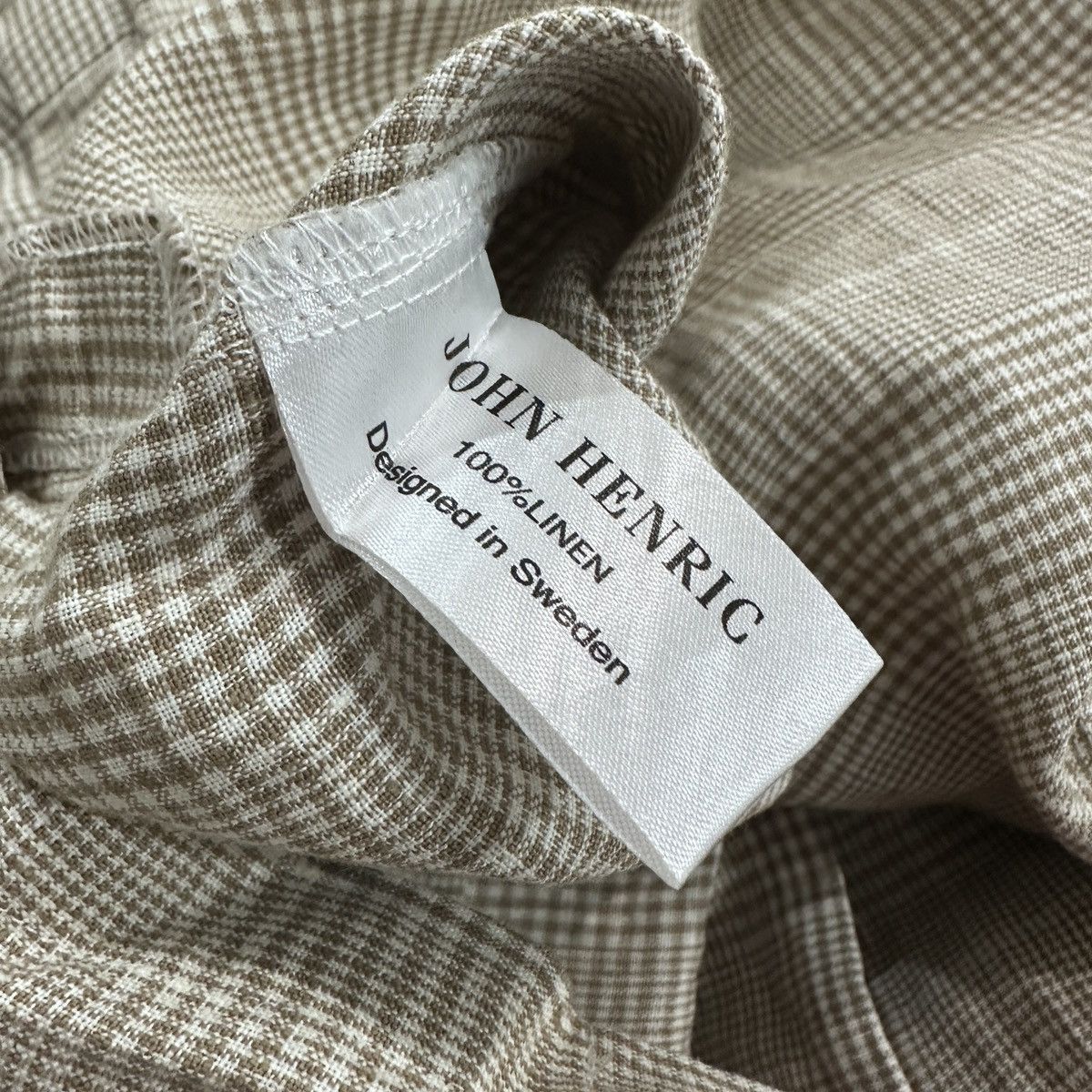 Designer John Henric 100% Linen Overshirt Jacket Shacket Plaid Size US S / EU 44-46 / 1 - 7 Thumbnail