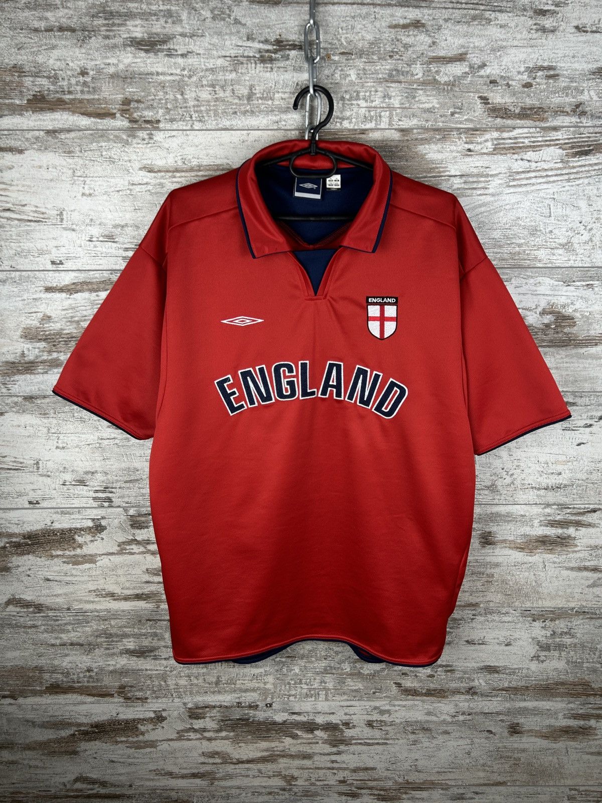 Vintage Mens Vintage Umbro England National Team Soccer Jersey Tee