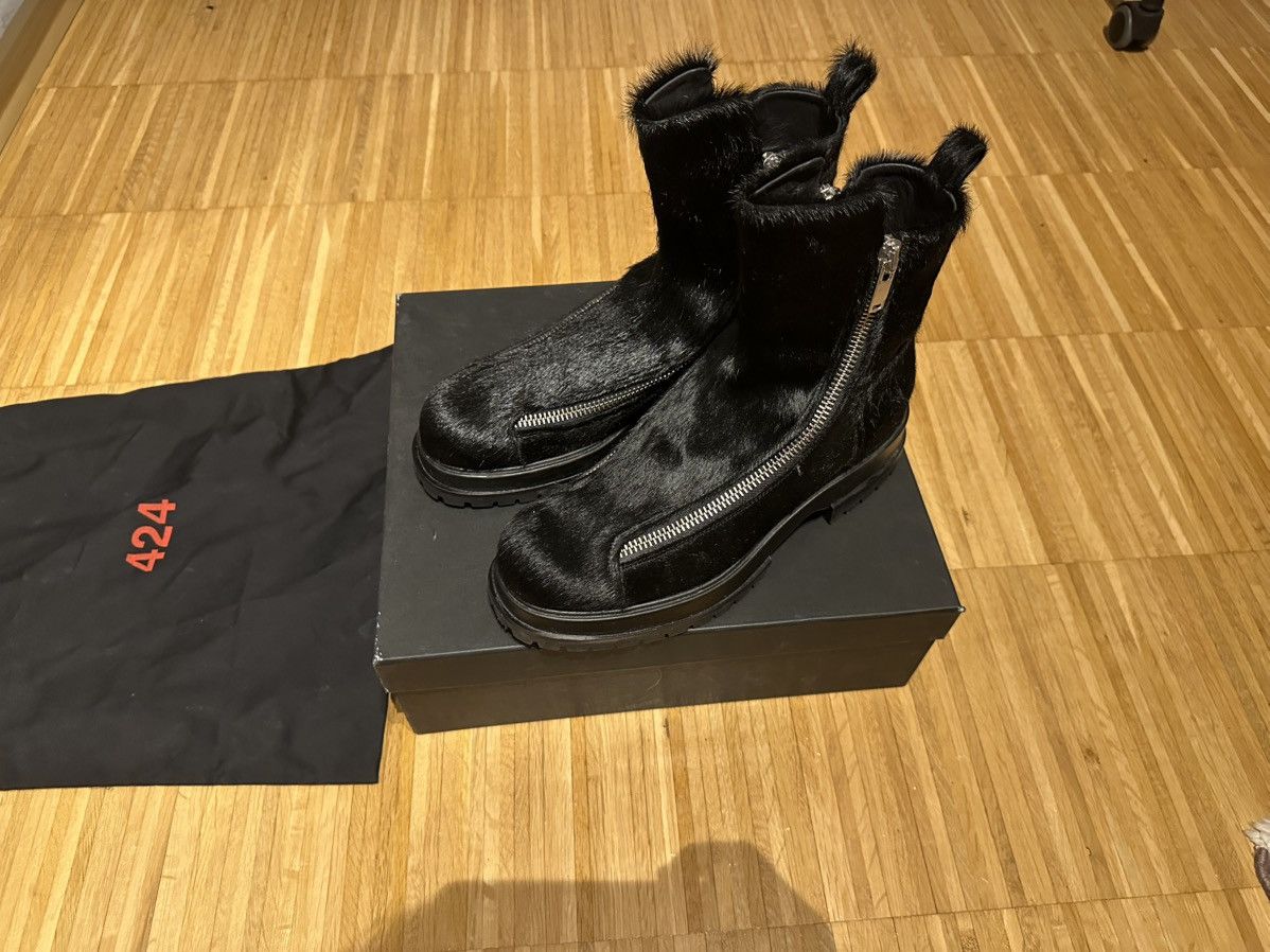 424 424 double zip ponyhair boot Size US 9.5 / EU 42-43 - 1 Thumbnail