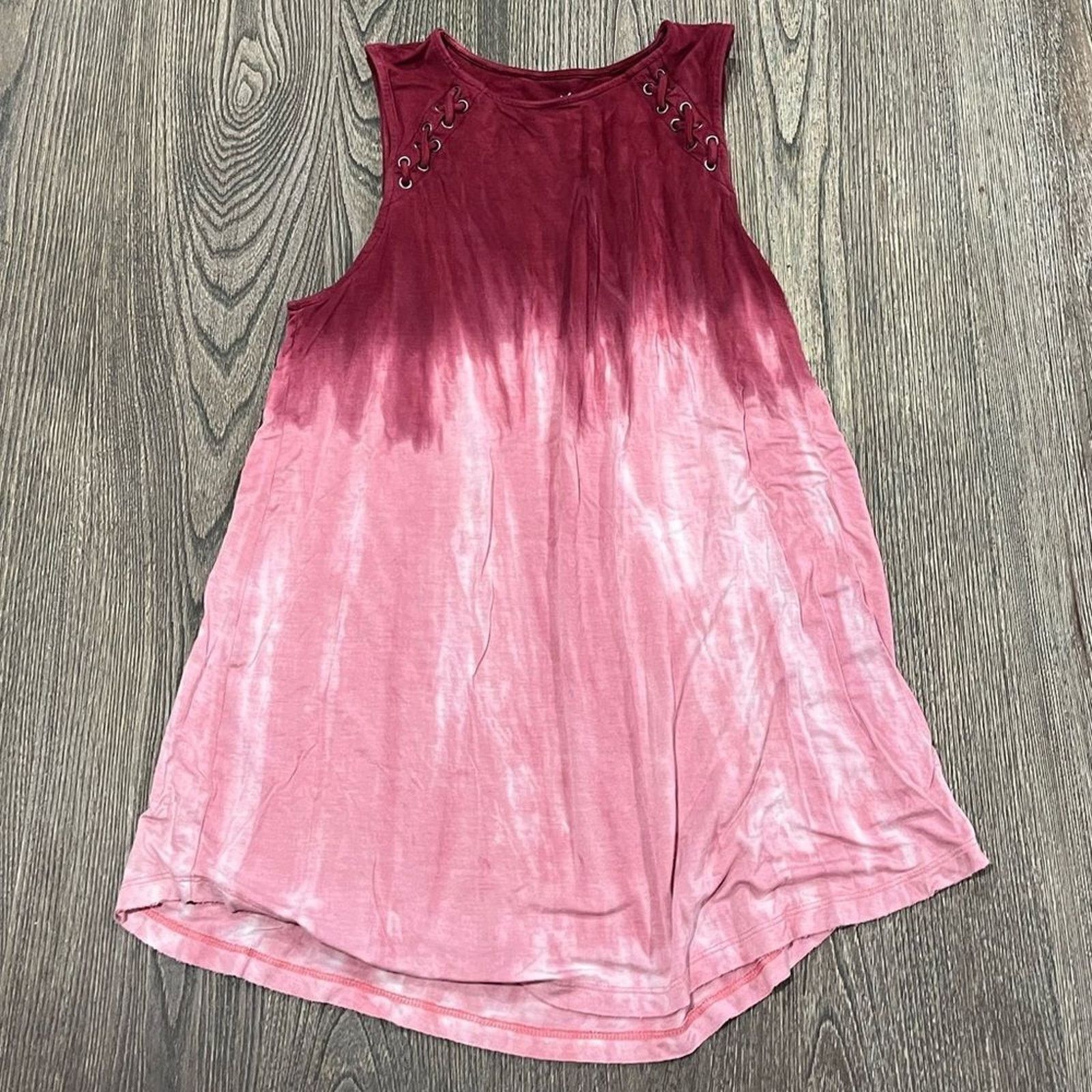 American Eagle Outfitters American Eagle Tank Top Medium Pink Red Dip Dye Soft & Sexy Size M / US 6-8 / IT 42-44 - 1 Thumbnail