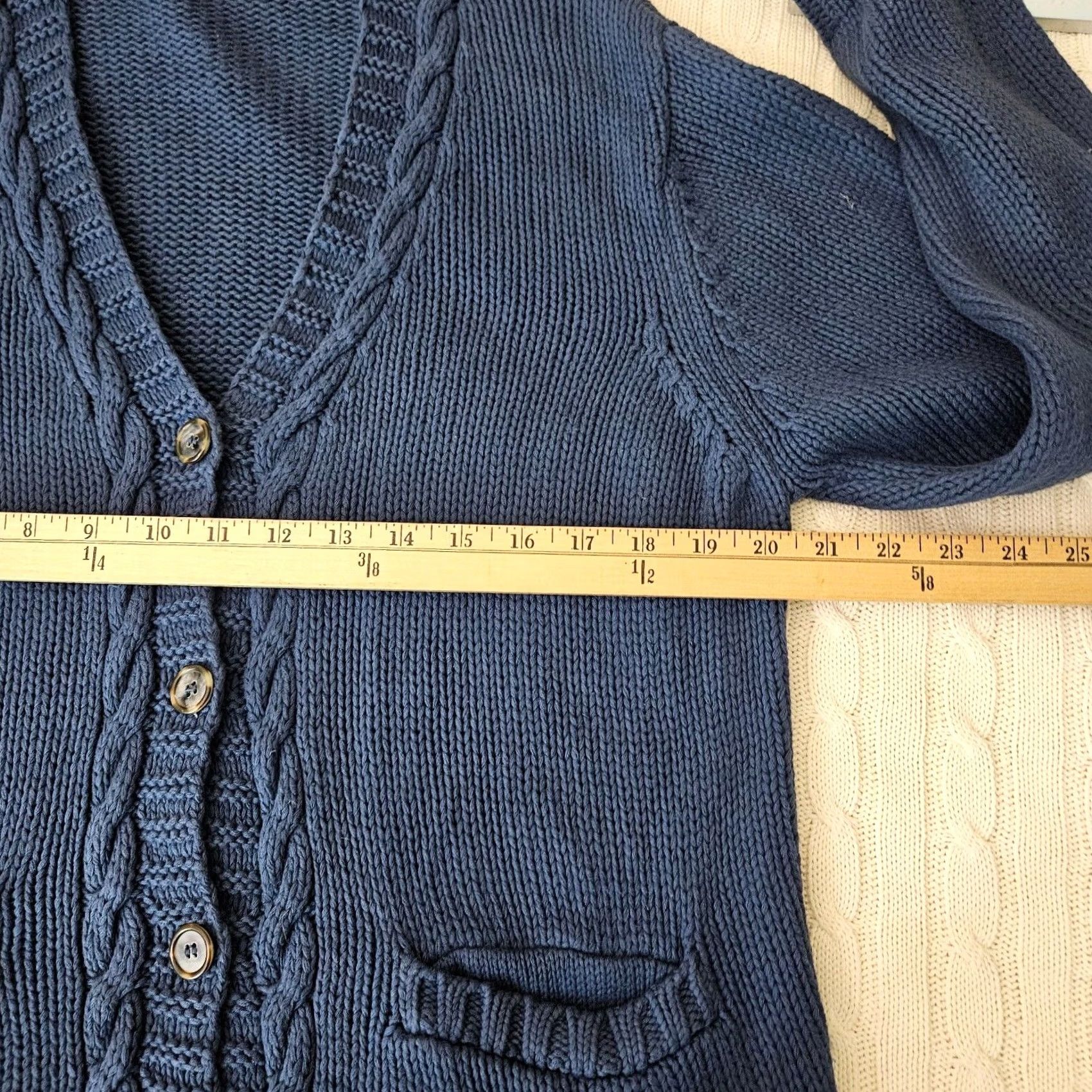 Vintage CP SHADES Women's blue Button Up Long Sleeve Cotton cardigan Cardigan S Blue Women Knit V-Neck Button All Seasons Regular Size S Size S / US 4 / IT 40 - 7 Thumbnail