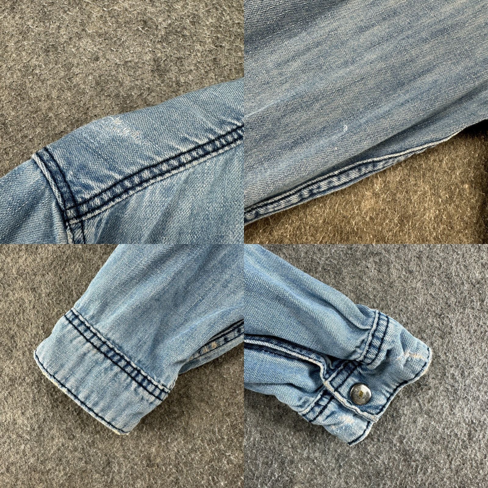 Zara Zara Denim Jacket Mens M Blue Chore Bomber Jacket Zip Medium Wash 90s Distressed Cotton Solid Size US M / EU 48-50 / 2 - 8 Thumbnail