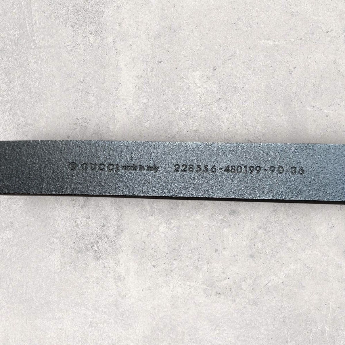 Gucci Gucci Geometric Rock Shape Blk Patent Leather Belt Size ONE SIZE - 5 Thumbnail