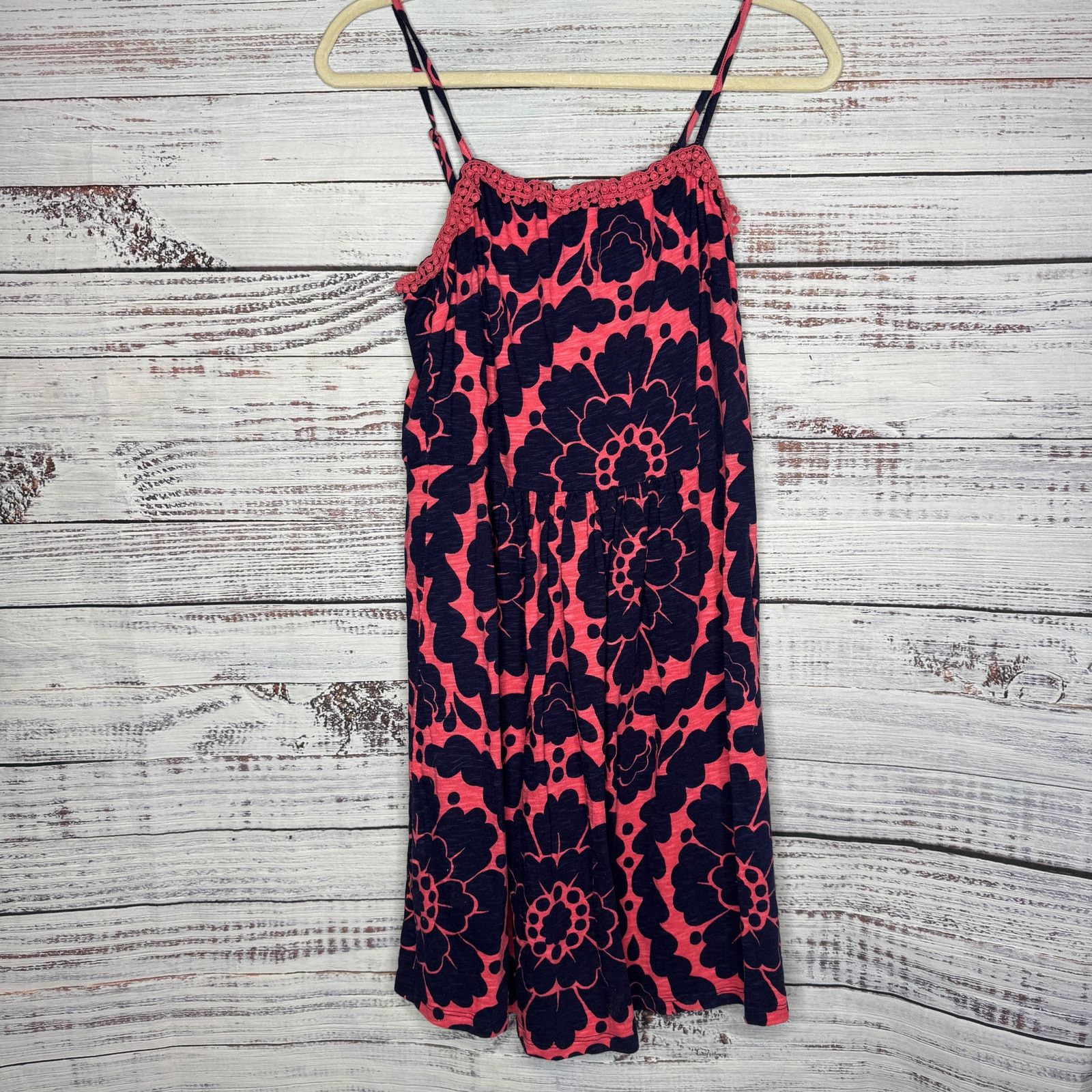 Boden Boden Floral Printed Day Dress Navy and Pink 10P Size L / US 10 / IT 46 - 2 Thumbnail