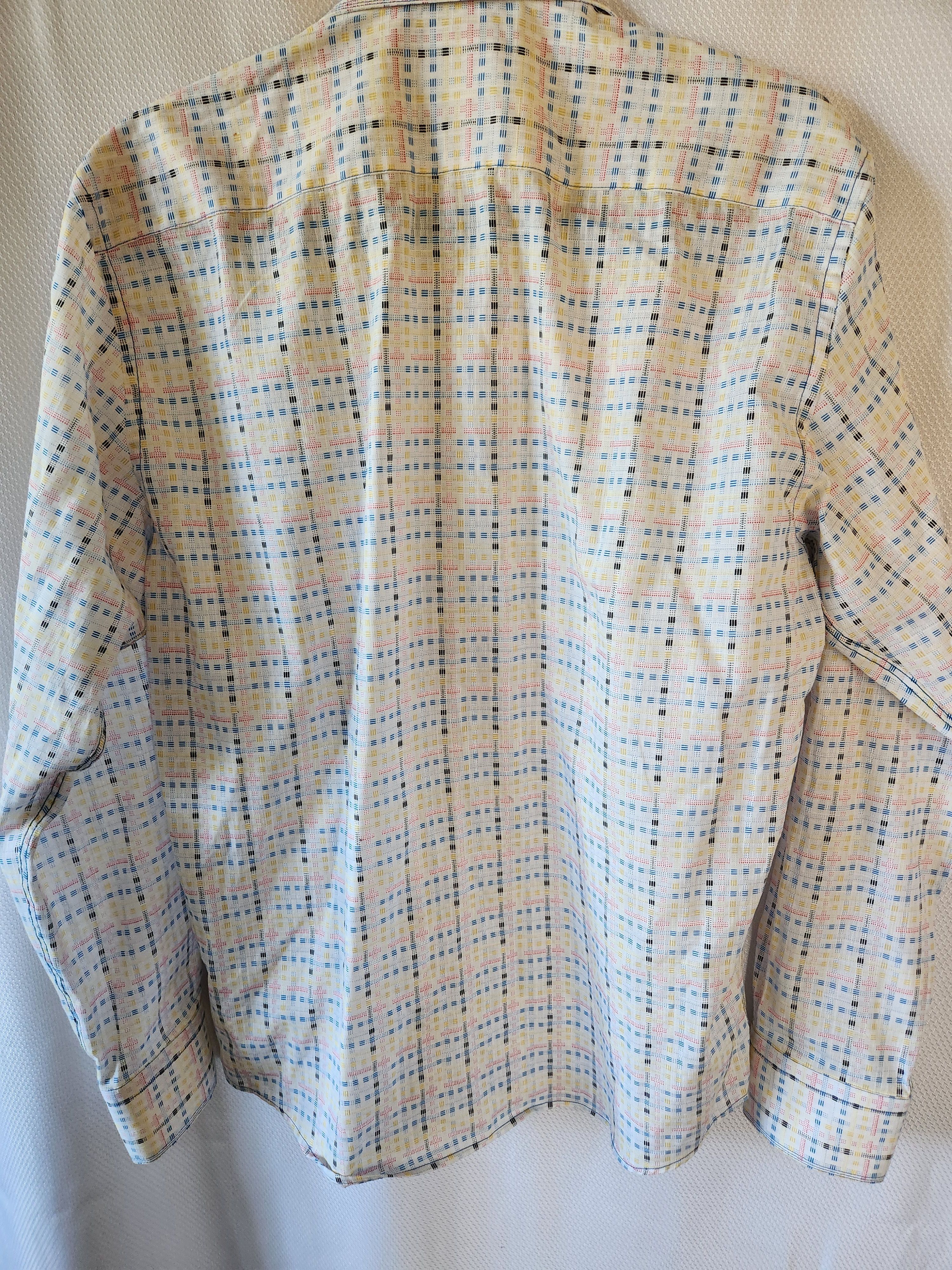 Designer NWOT Marcello Sport 100% Cotton Spring Fractured Plaid Shirt Size US M / EU 48-50 / 2 - 2 Thumbnail