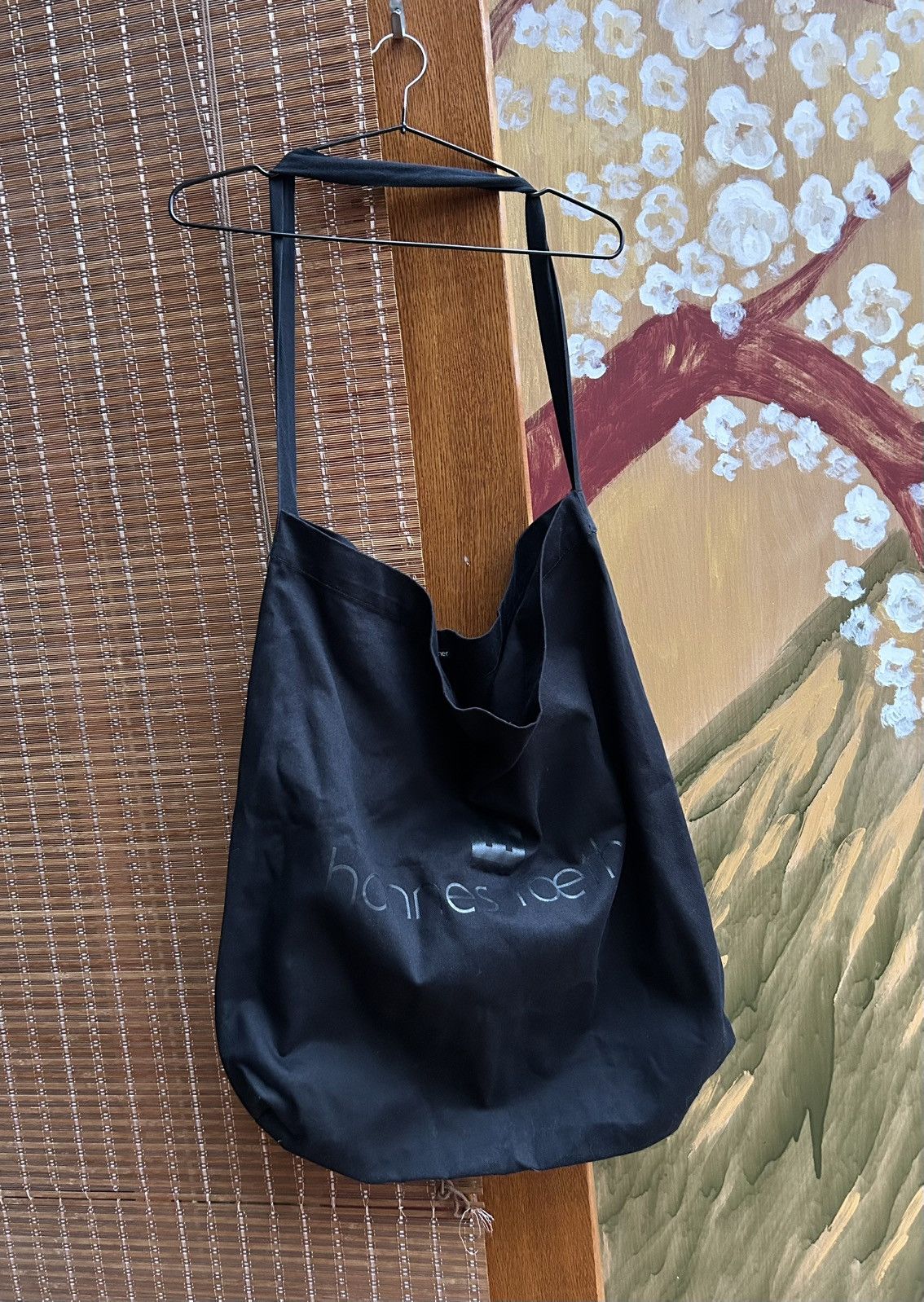 hannes roether HANNES ROETHER Black Cotton Large Tote Bag Size ONE SIZE - 1 Thumbnail