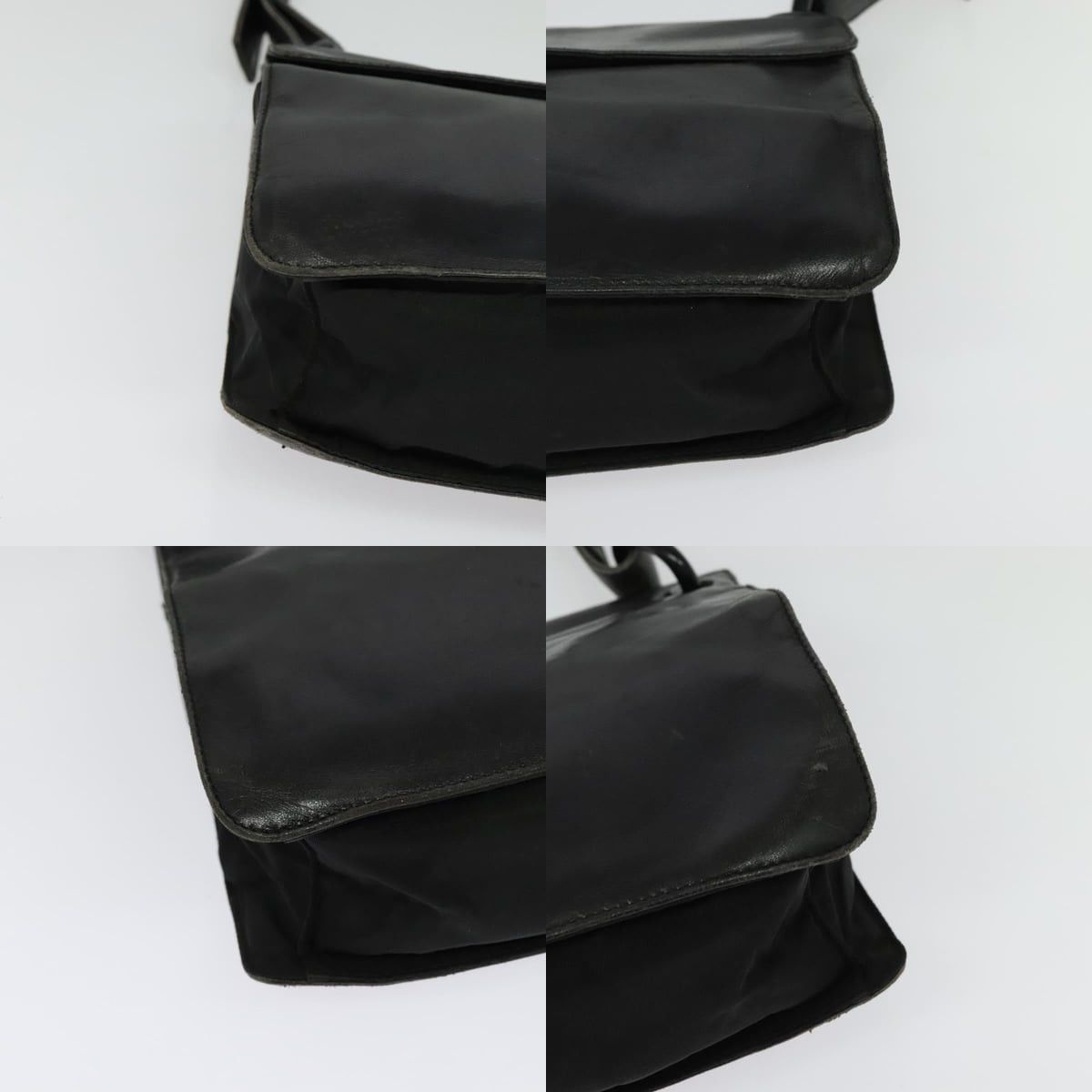 Prada PRADA Shoulder Bag Leather Black Silver Size ONE SIZE - 10 Thumbnail