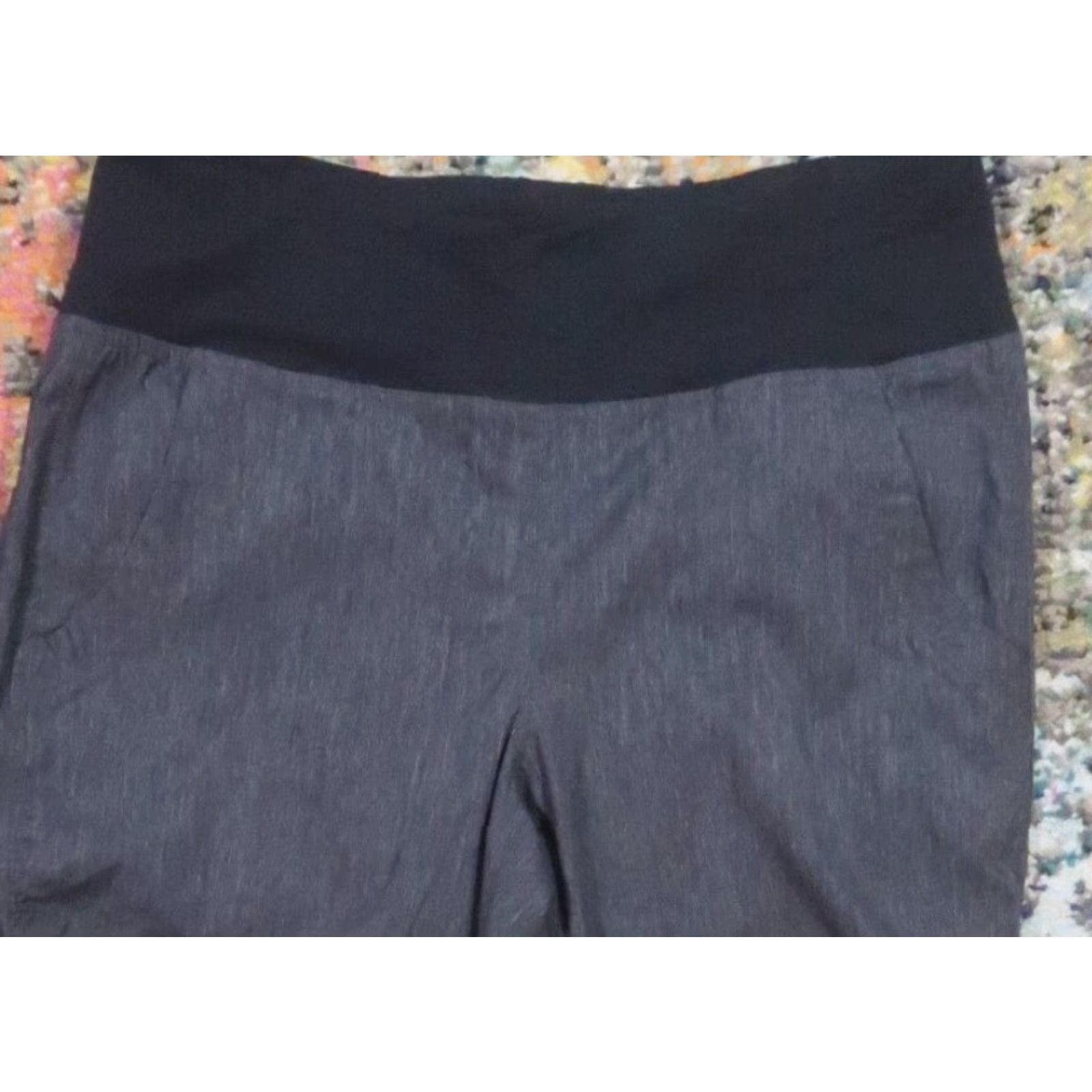 Prana prAna Jogger Pants Womens M Gray Bear Rock Lightweight Stretch Waist EUC Size 32" / US 10 / IT 46 - 4 Thumbnail