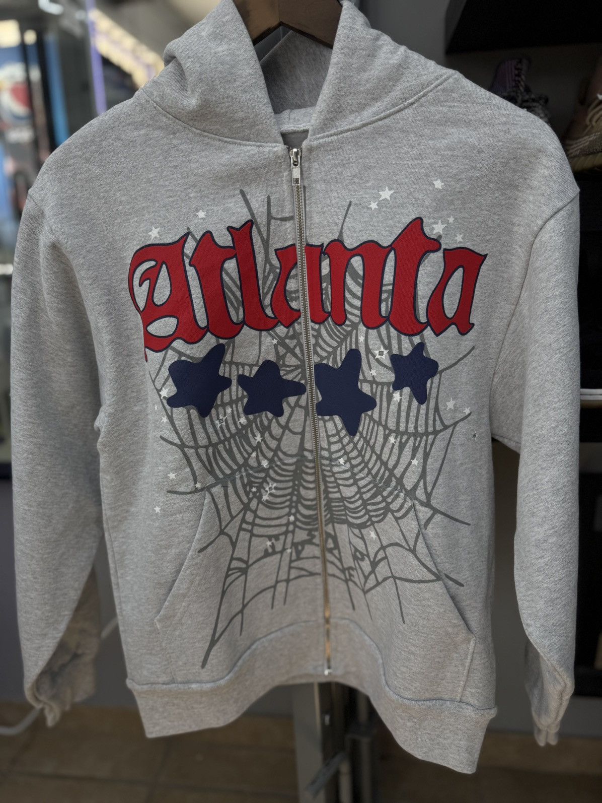 Sp5der Sp5der Worldwide Atlanta Grey Zip Hoodie Size XS (NEW) Size US XS / EU 42 / 0 - 3 Thumbnail