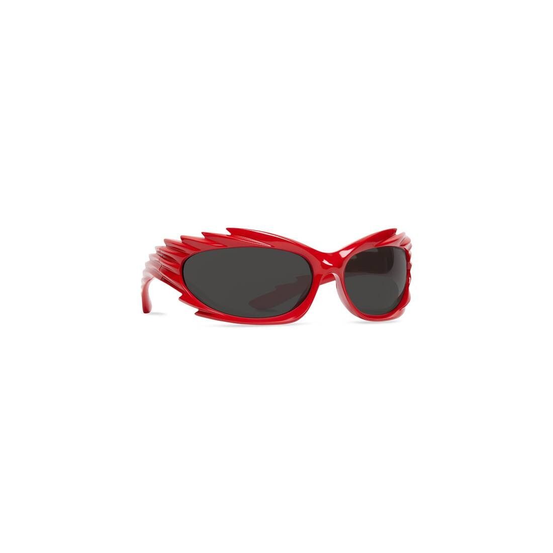 Balenciaga o1bcso1str0225 Size: OS / Spike Rectangle Sunglasses in Red Size ONE SIZE - 2 Thumbnail