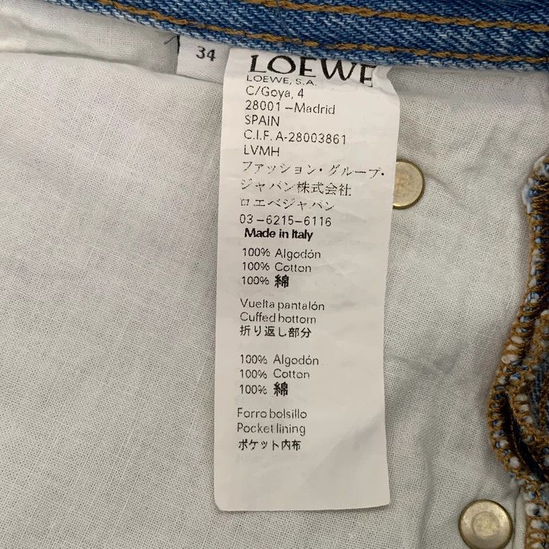 Loewe Loewe Blue wavy cotton denim casual trousers Size 31" - 8 Thumbnail
