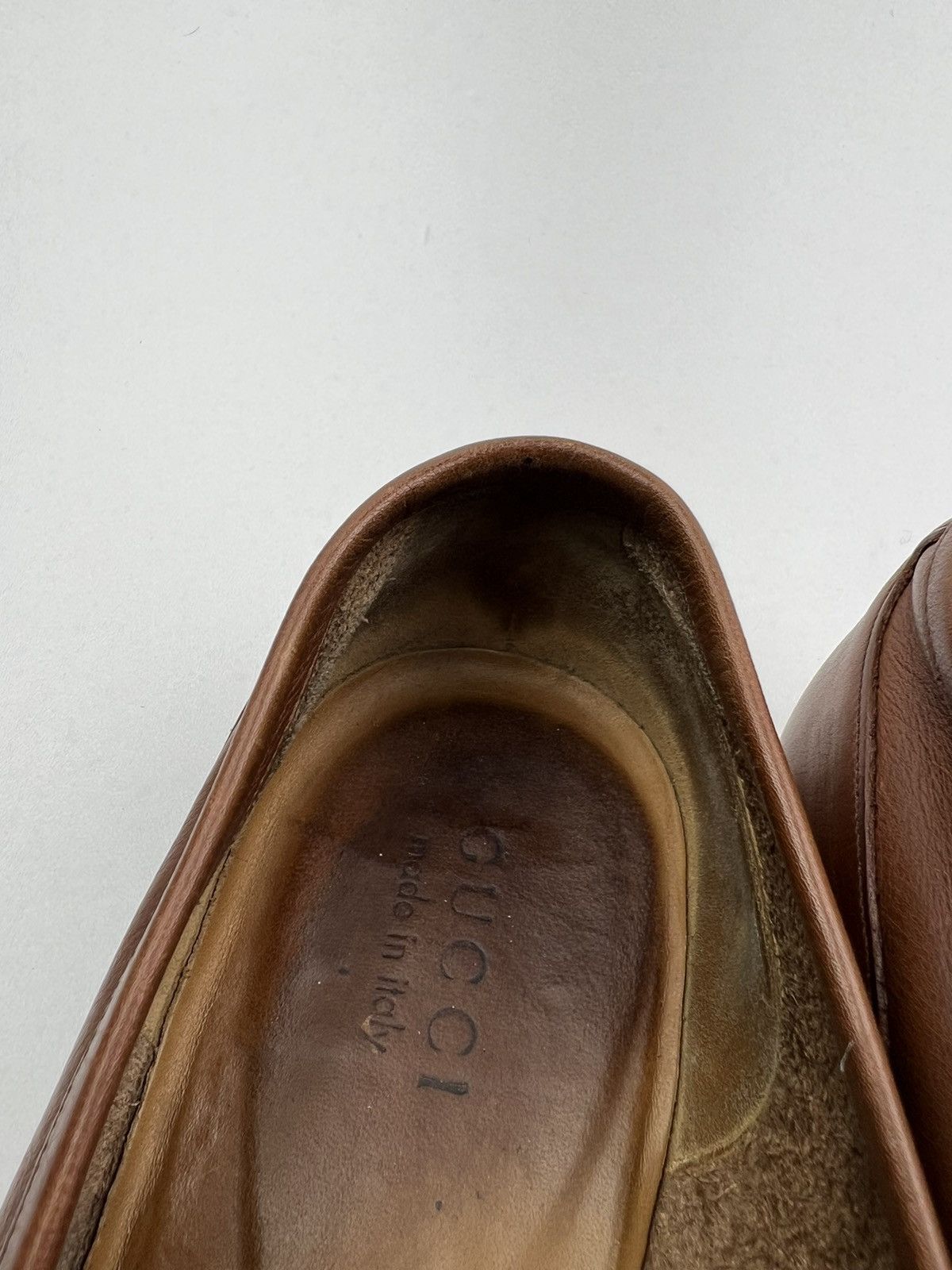 Gucci GUCCI Loafers Leather Shoes Slip Ons Web Stripe Brown Men’s Size US 7.5 / EU 40-41 - 25 Thumbnail