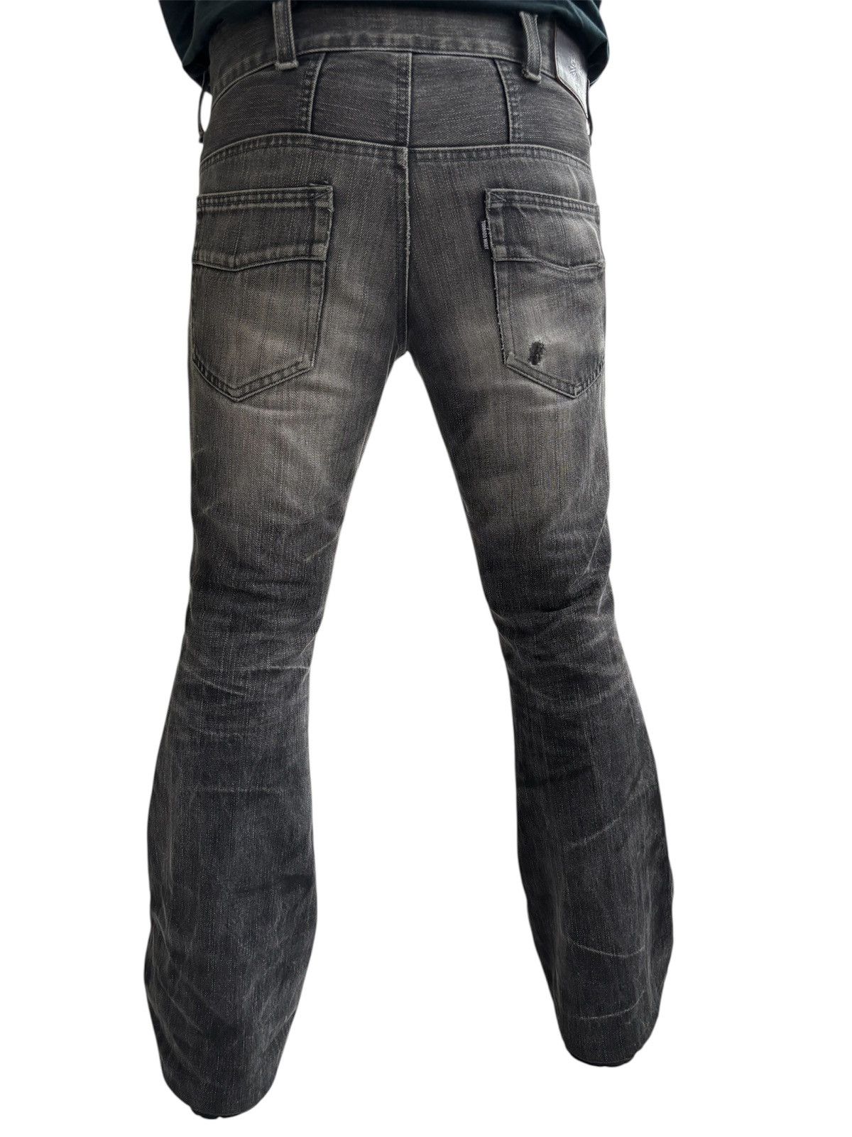 Tornado Mart TORNADO MART black washed flared denim jeans