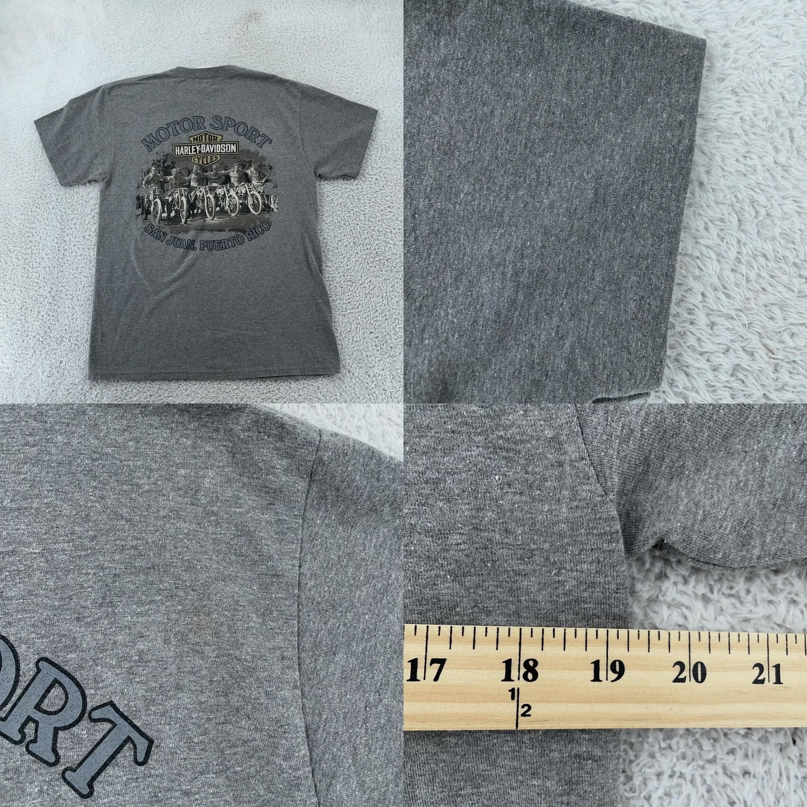 Harley Davidson Harley-Davidson Motorcycle Shirt Mens M Gray San Juan Puerto Rico Biker Shirt Size US M / EU 48-50 / 2 - 8 Thumbnail