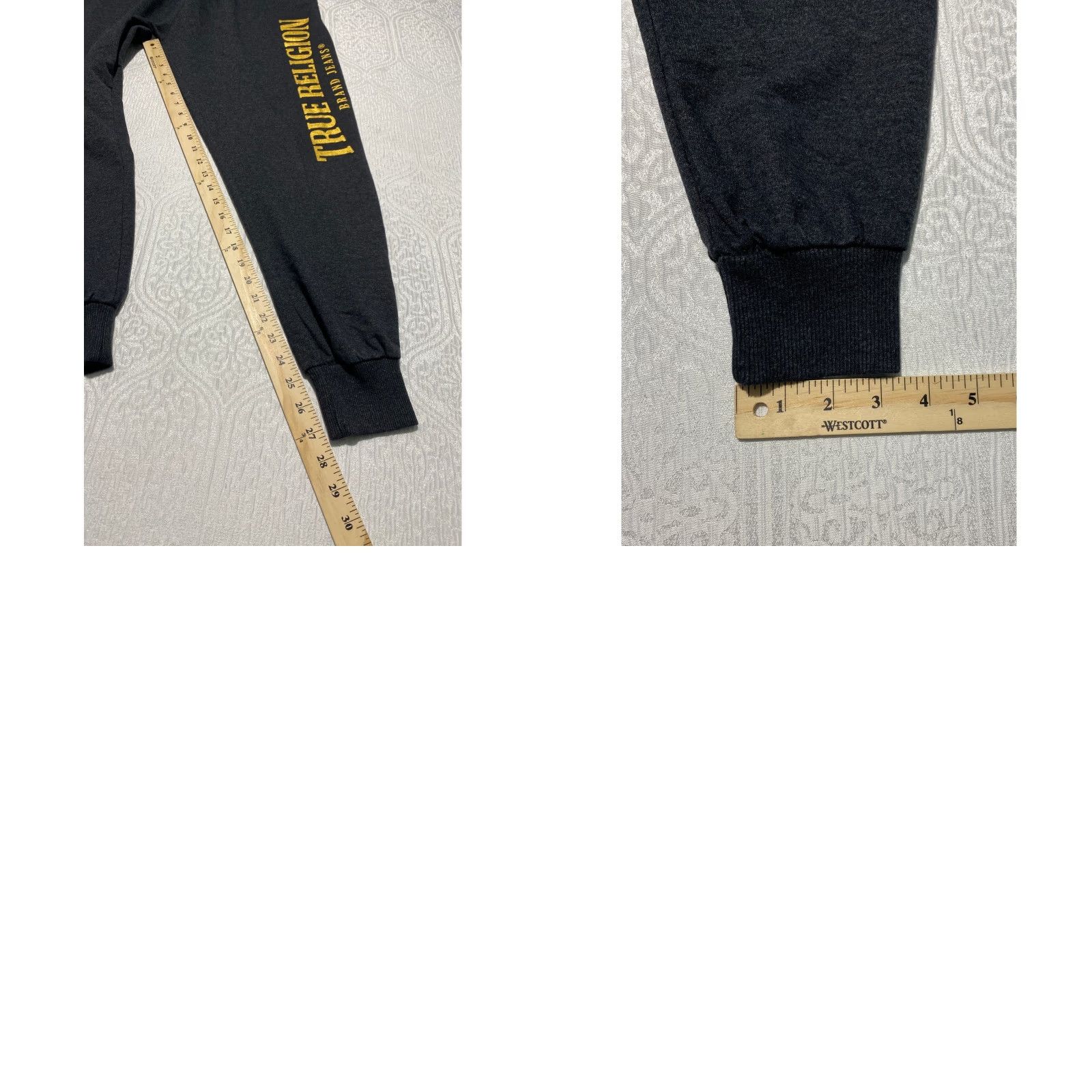 True Religion True Religion Loungewear Pants Mens Large Gray Gold Logo Jogger Sweatpants Size US 30 / EU 46 - 8 Thumbnail