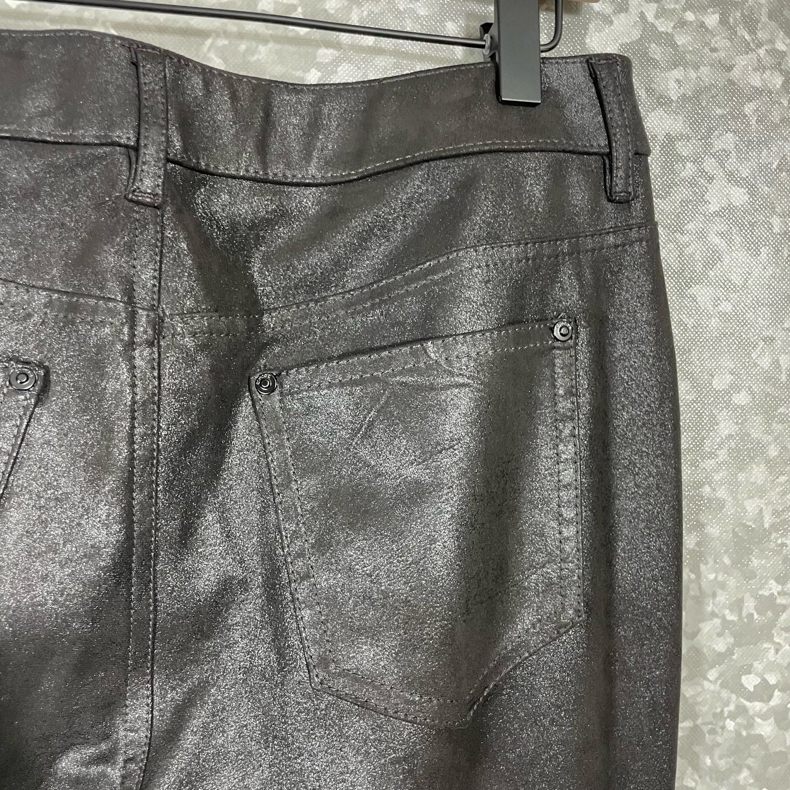 Chicos Chico's Black Faux Suede Skinny Leg Pants - Size 0 (Small) Size 30" / US 8 / IT 44 - 7 Thumbnail