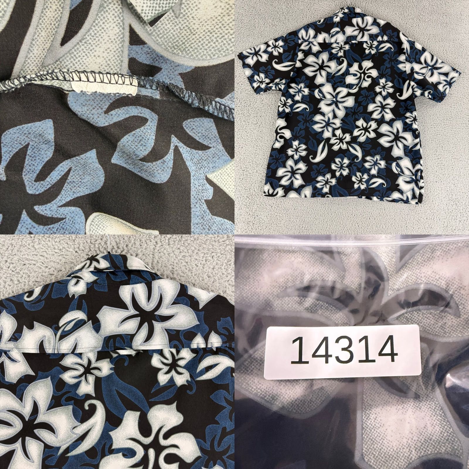 Rusty VINTAGE Rusty Button-Up Shirt Mens XL Black Blue Floral Hibiscus Tropical Surf Shirt Size US XL / EU 56 / 4 - 8 Thumbnail