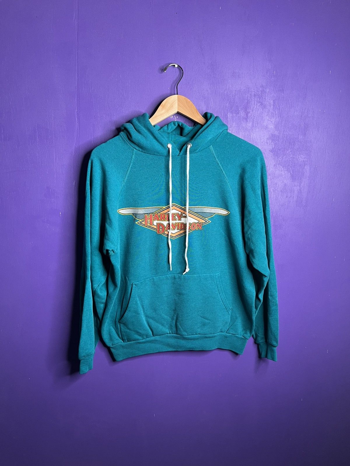 Harley Davidson × Vintage Vintage 80s Harley Davidson blockers logo hoodie Size US M / EU 48-50 / 2 - 1 Thumbnail