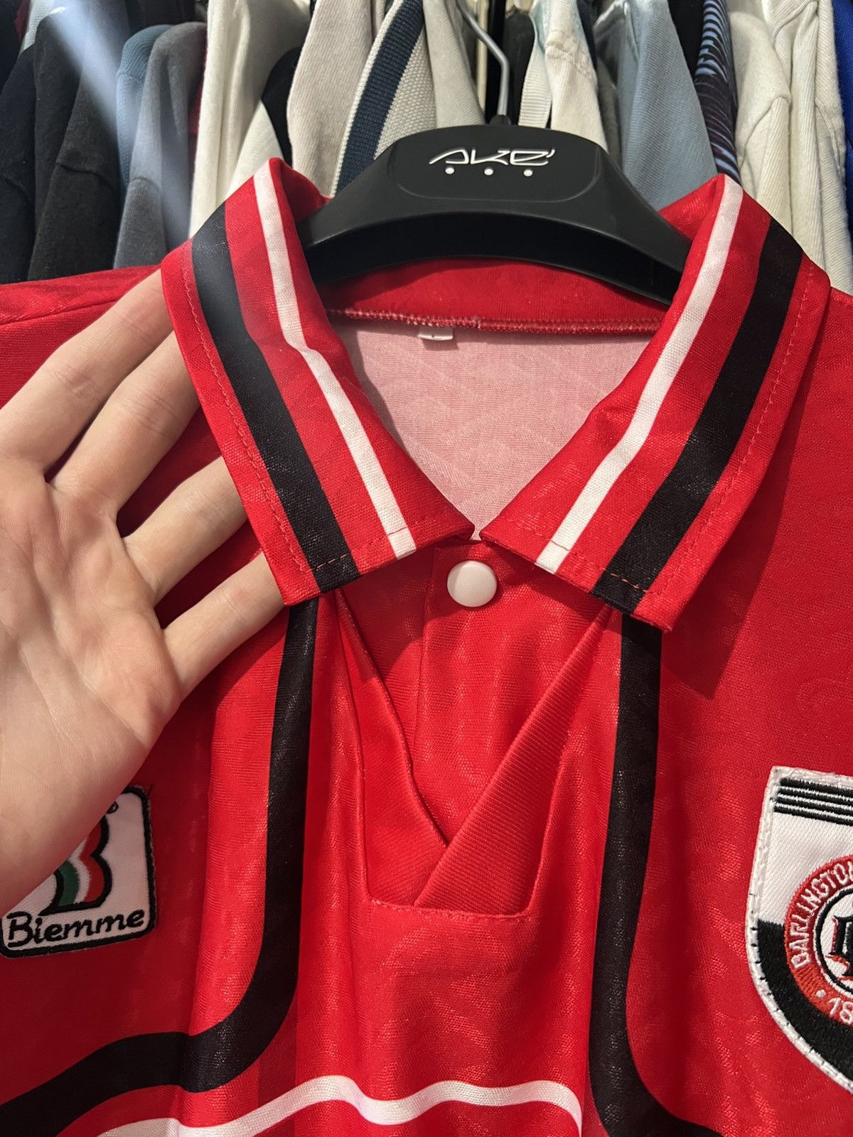 Vintage 1998/1999 BIEMME DARLINGTON AWAY FOOTBALL LONG SLEEVE SHIRT Size US L / EU 52-54 / 3 - 6 Thumbnail