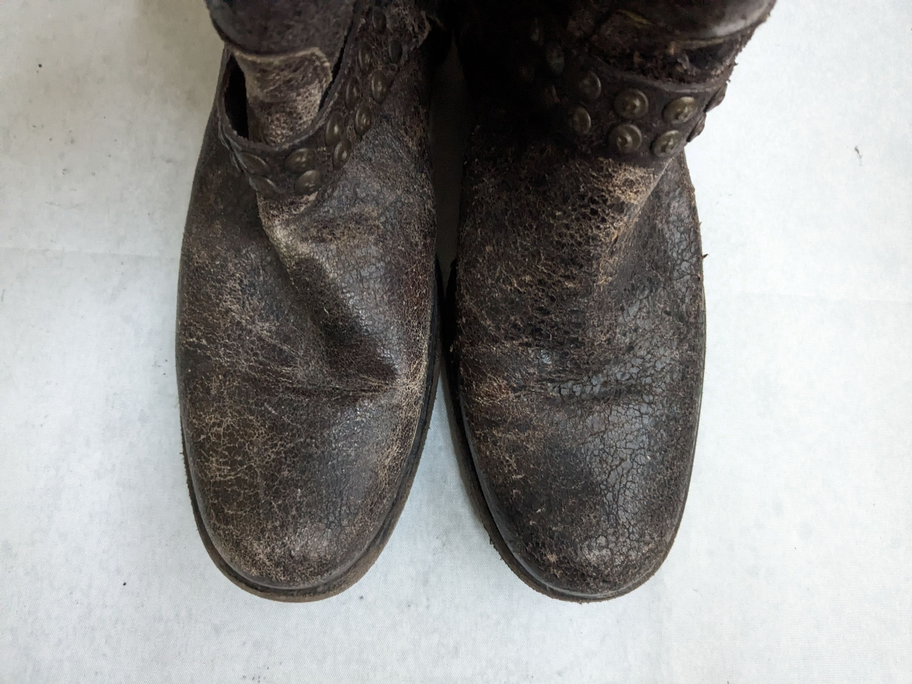 Frye Frye Harness Boots Brown Leather 8.5 Motorcycle Biker Size US 8.5 / EU 41-42 - 3 Thumbnail