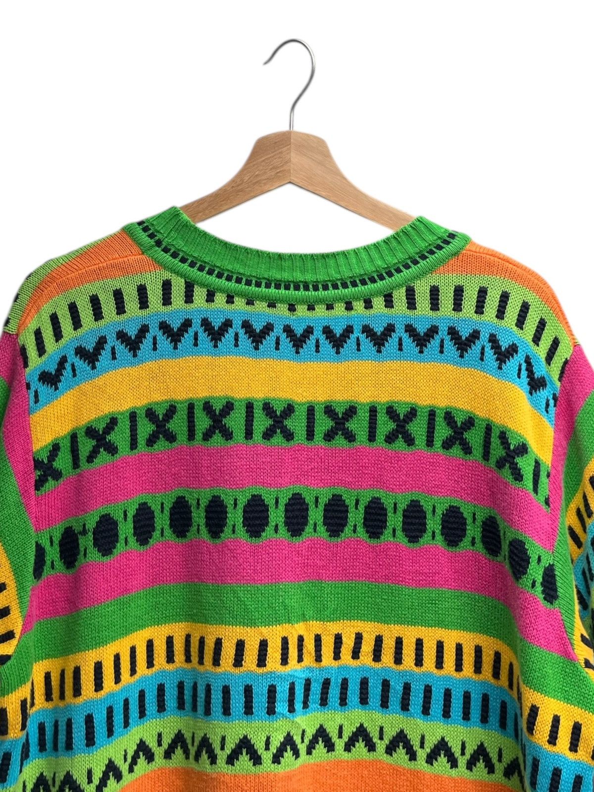 United Colors Of Benetton Colorful Patterned Short Sleeve Knit Sweater/Top Unisex Size US M / EU 48-50 / 2 - 4 Thumbnail