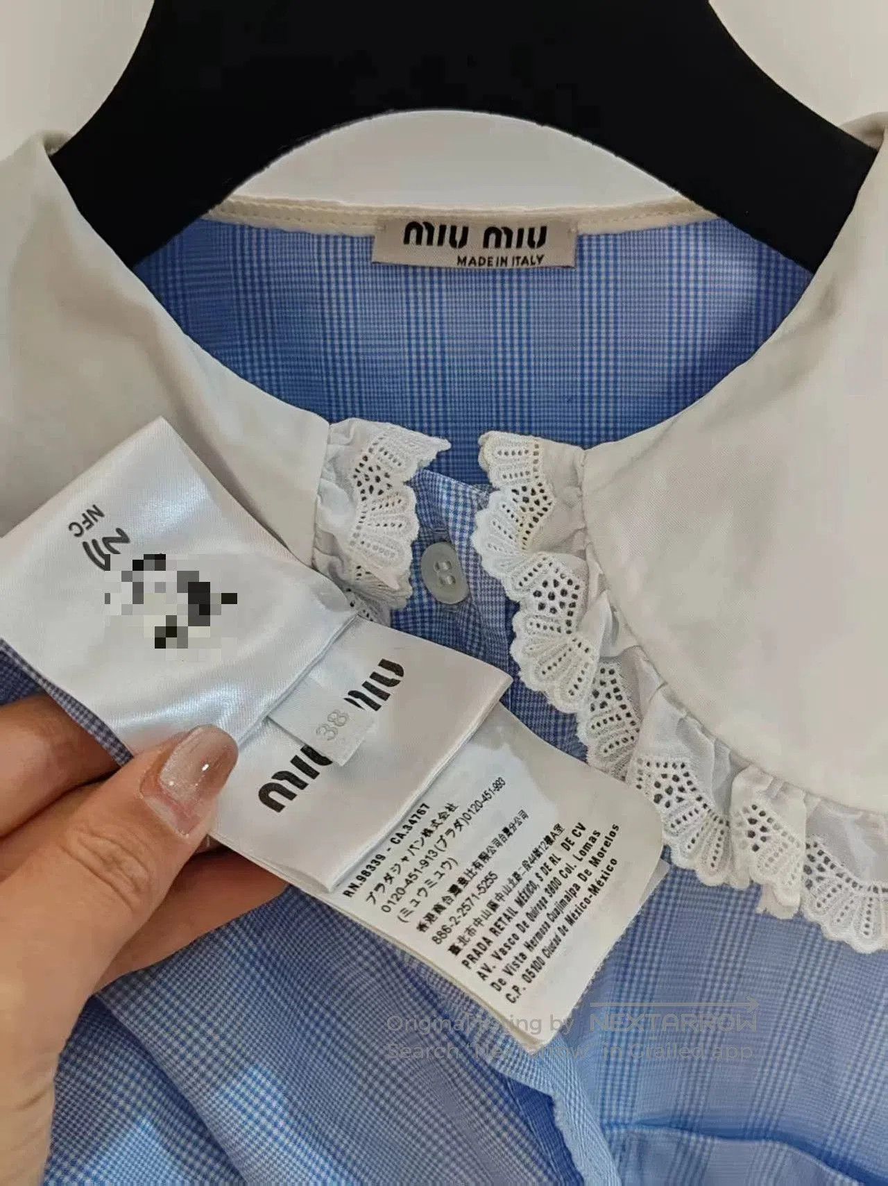 Miu Miu Miu Miu Peter Pan Collar Shirt. Size M / US 6-8 / IT 42-44 - 3 Thumbnail