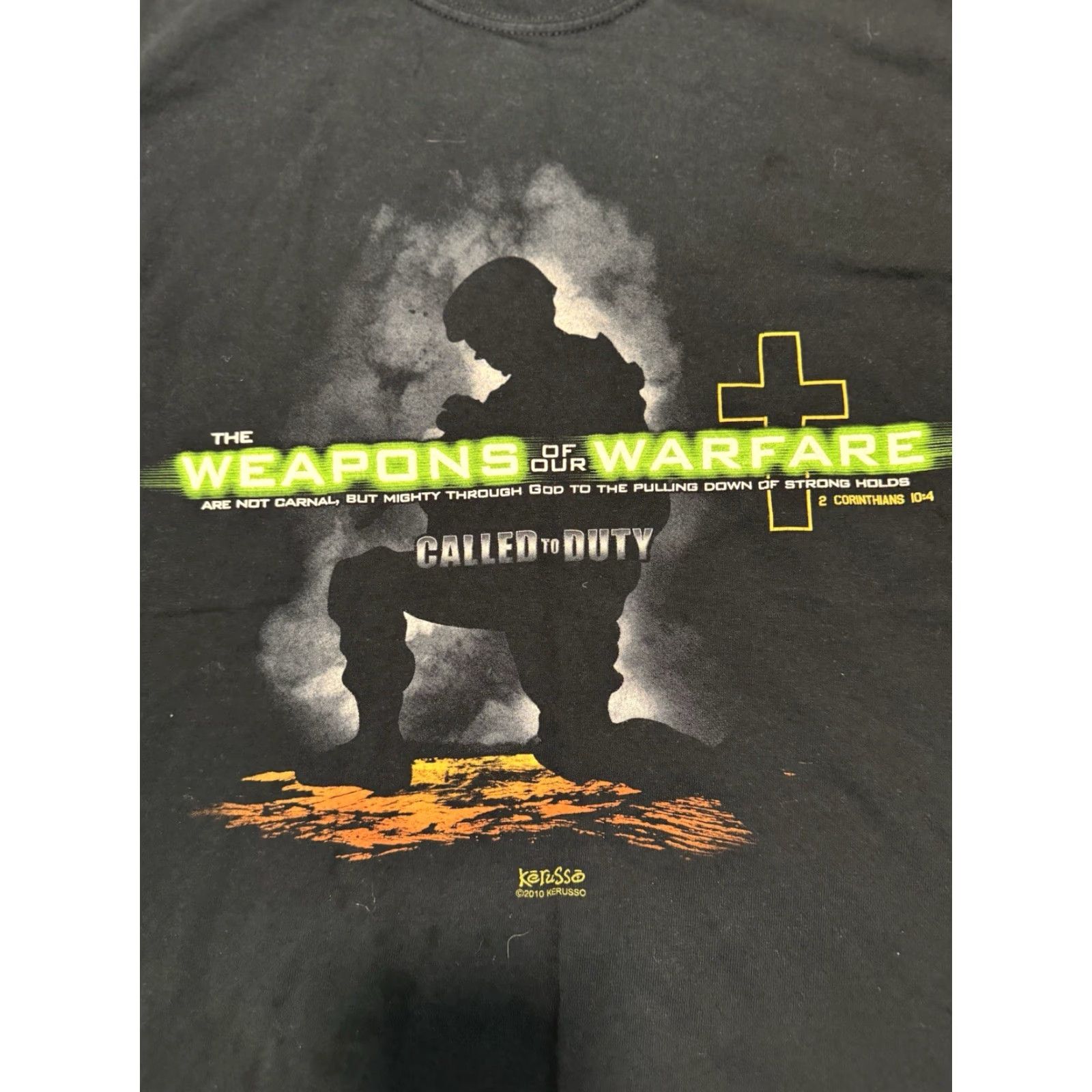 Vintage Call Of Duty The Weapons Of Our Warfare Black 2010 T-shirt XL Men Crew Neck Short Sleeve Logo Size US XL / EU 56 / 4 - 5 Thumbnail